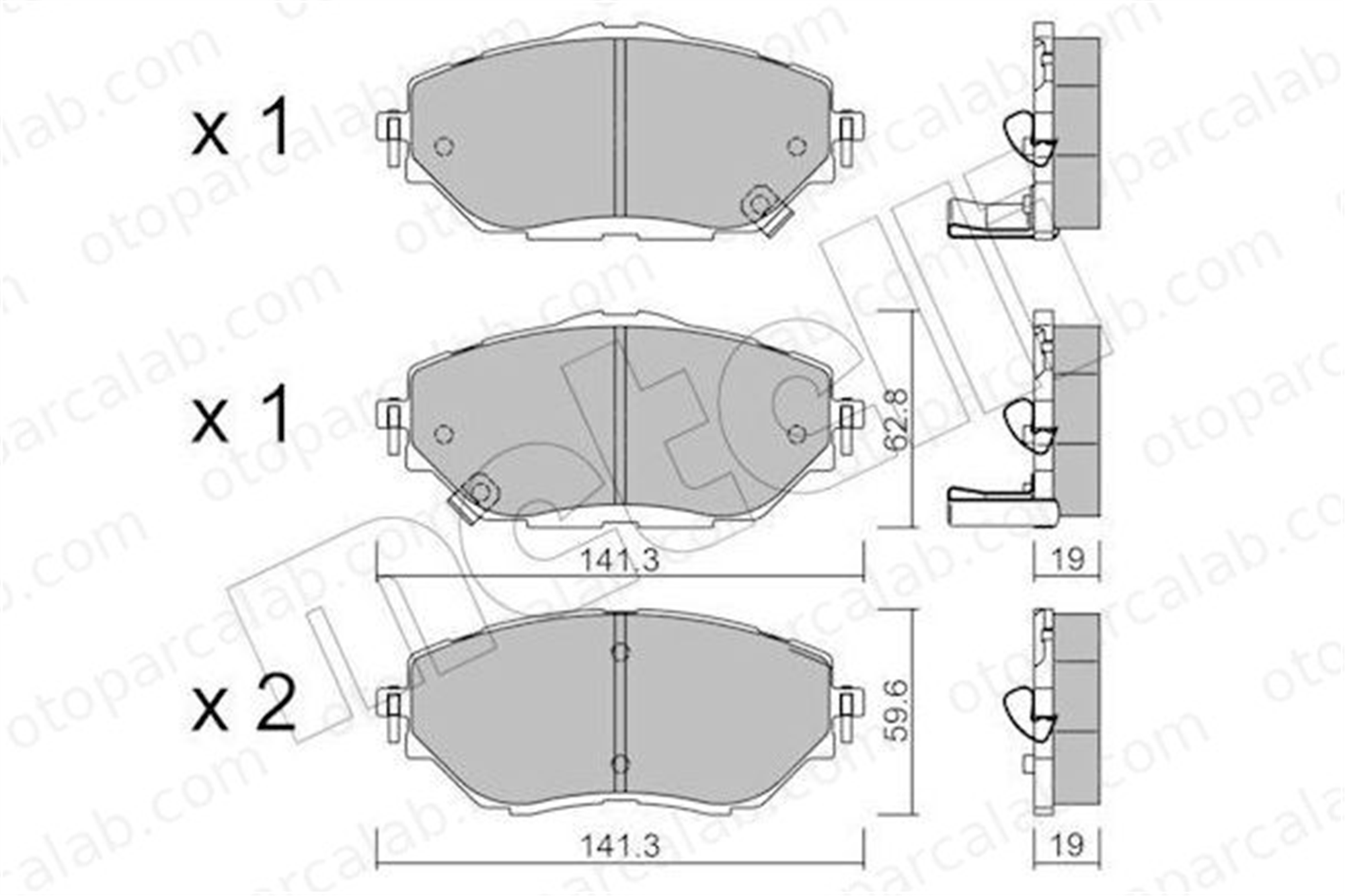 FTE 9001353 Fren Disk Balata Ön TOYOTA C-HR C-HR VAN 4465F4020 04465-F4020