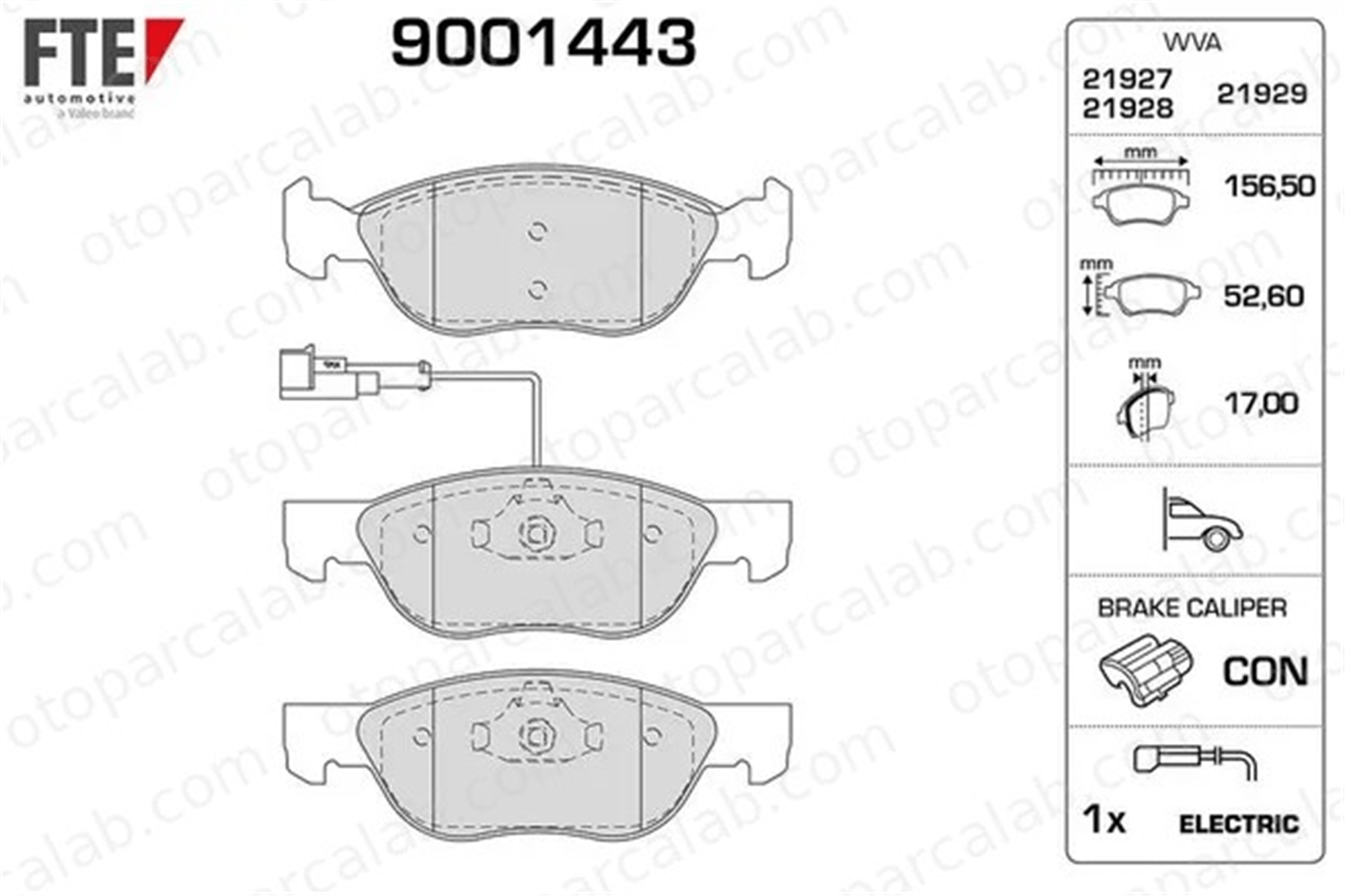 FTE 9001443 Fren Disk Balata Ön FIAT MAREA MAREA Weekend 9947124 9951067