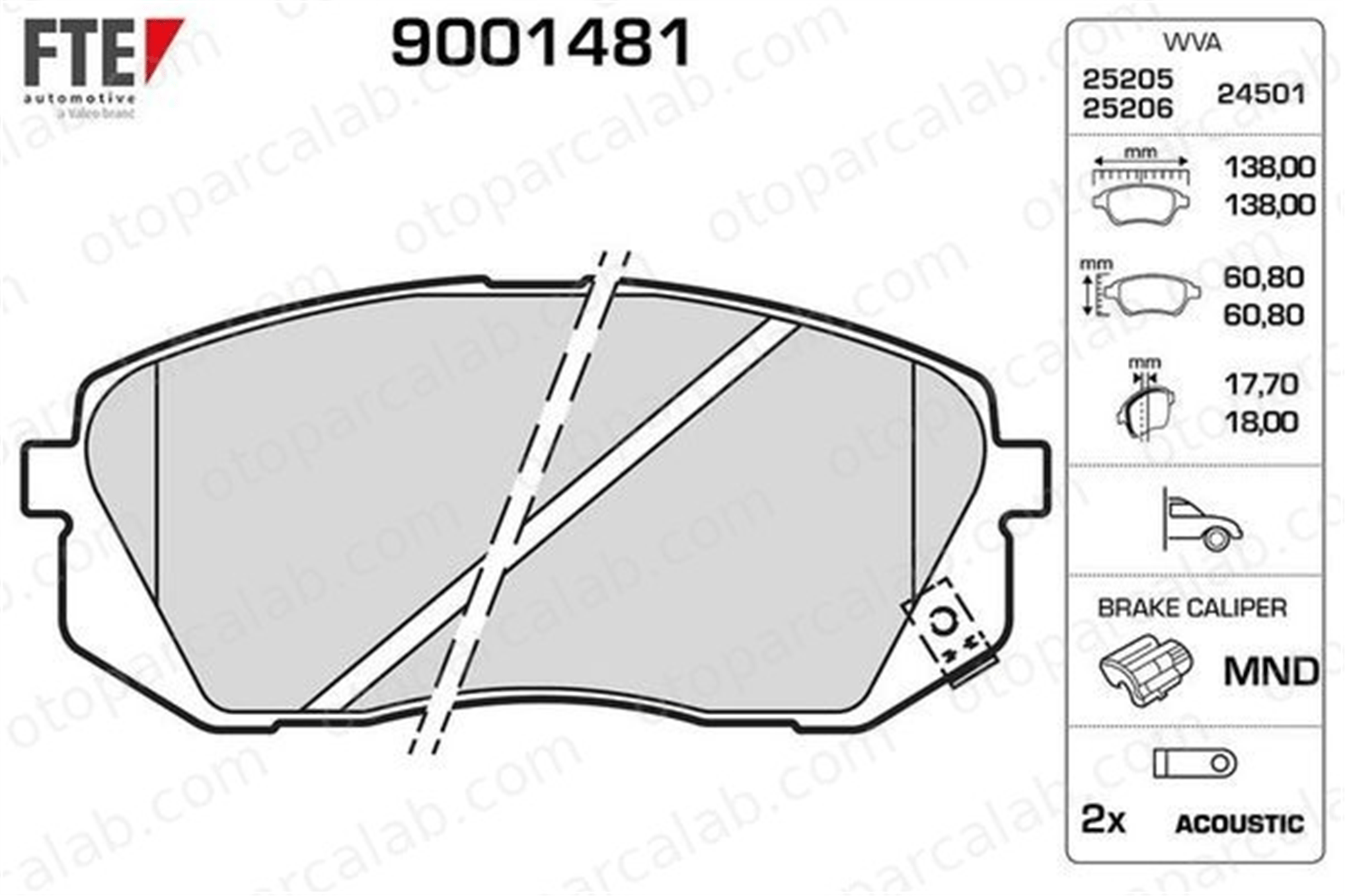 FTE 9001481 Fren Disk Balata Ön HYUNDAI TUCSON KIA SPORTAGE IV 581012YA00 581012YA50