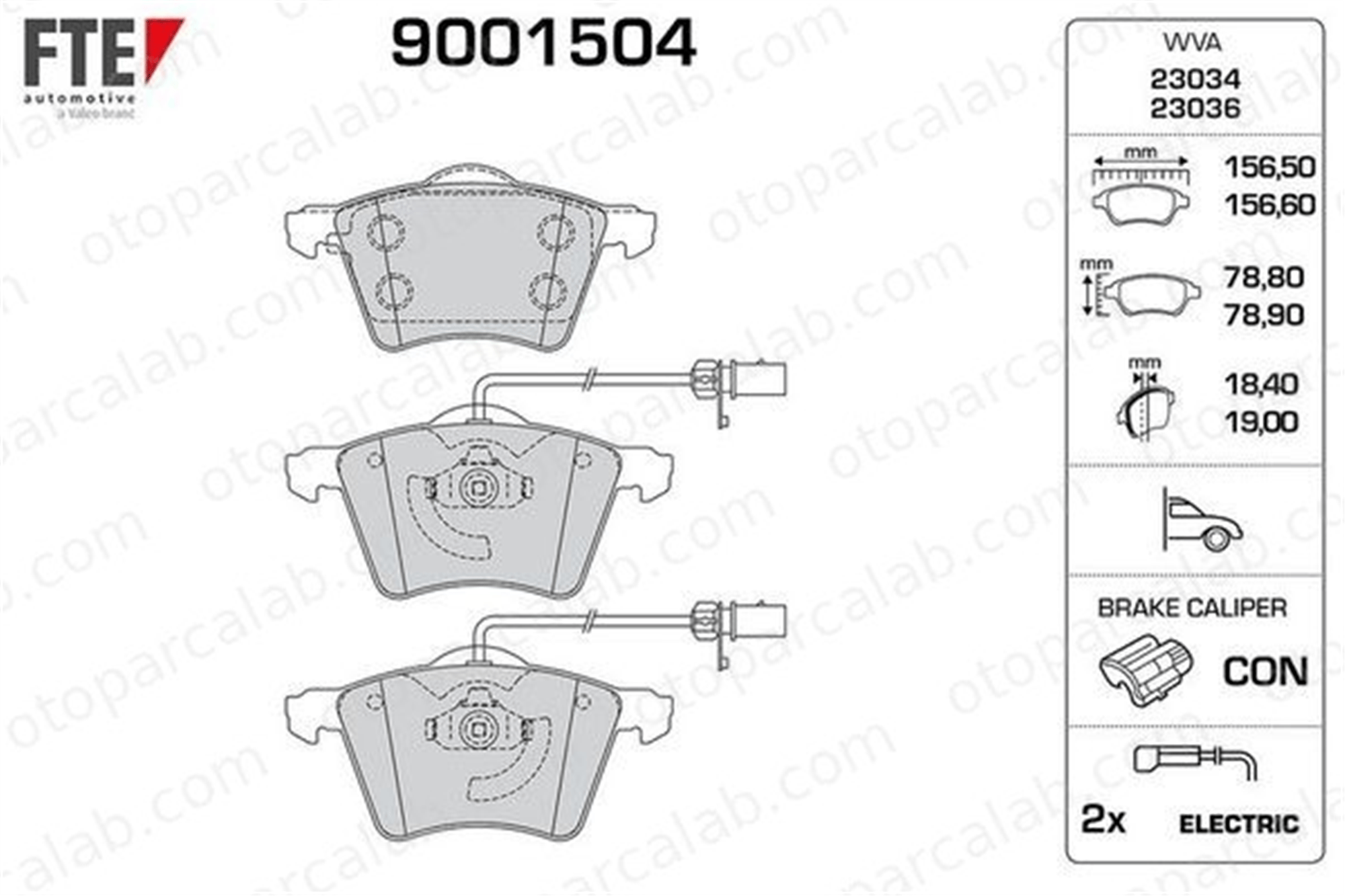 FTE 9001504 Fren Disk Balata Ön VW TRANSPORTER T4 Minibüs/Otobüs TRANSPORTER T4 Panelvan/Van 7D0698151A