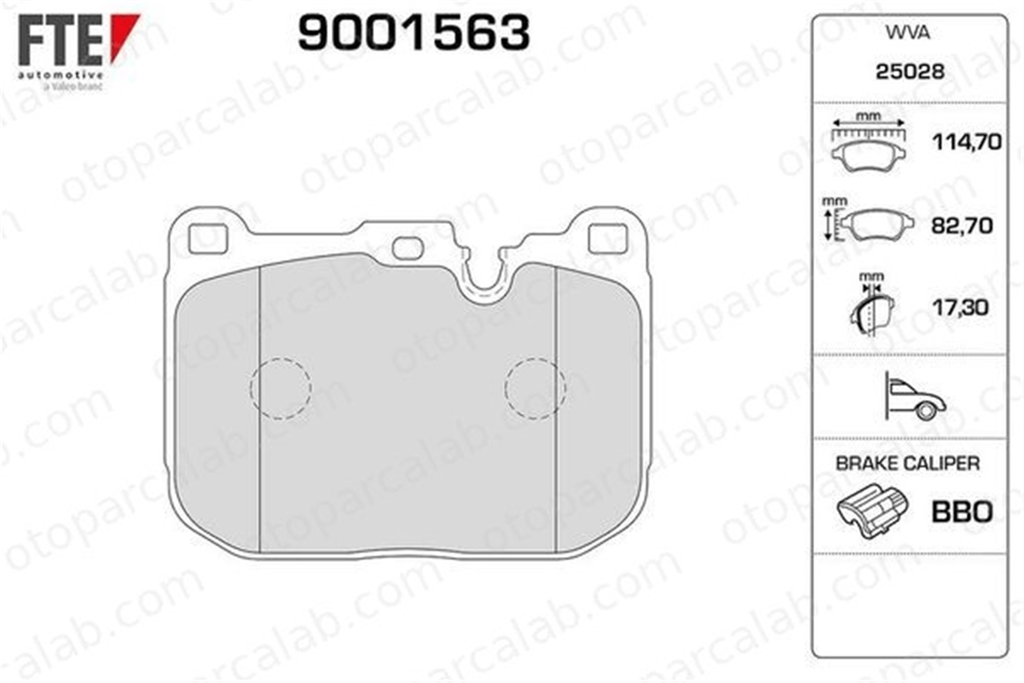 FTE 9001563 Fren Disk Balata Ön BMW 3 4 Coupe 34116865460 34116859066