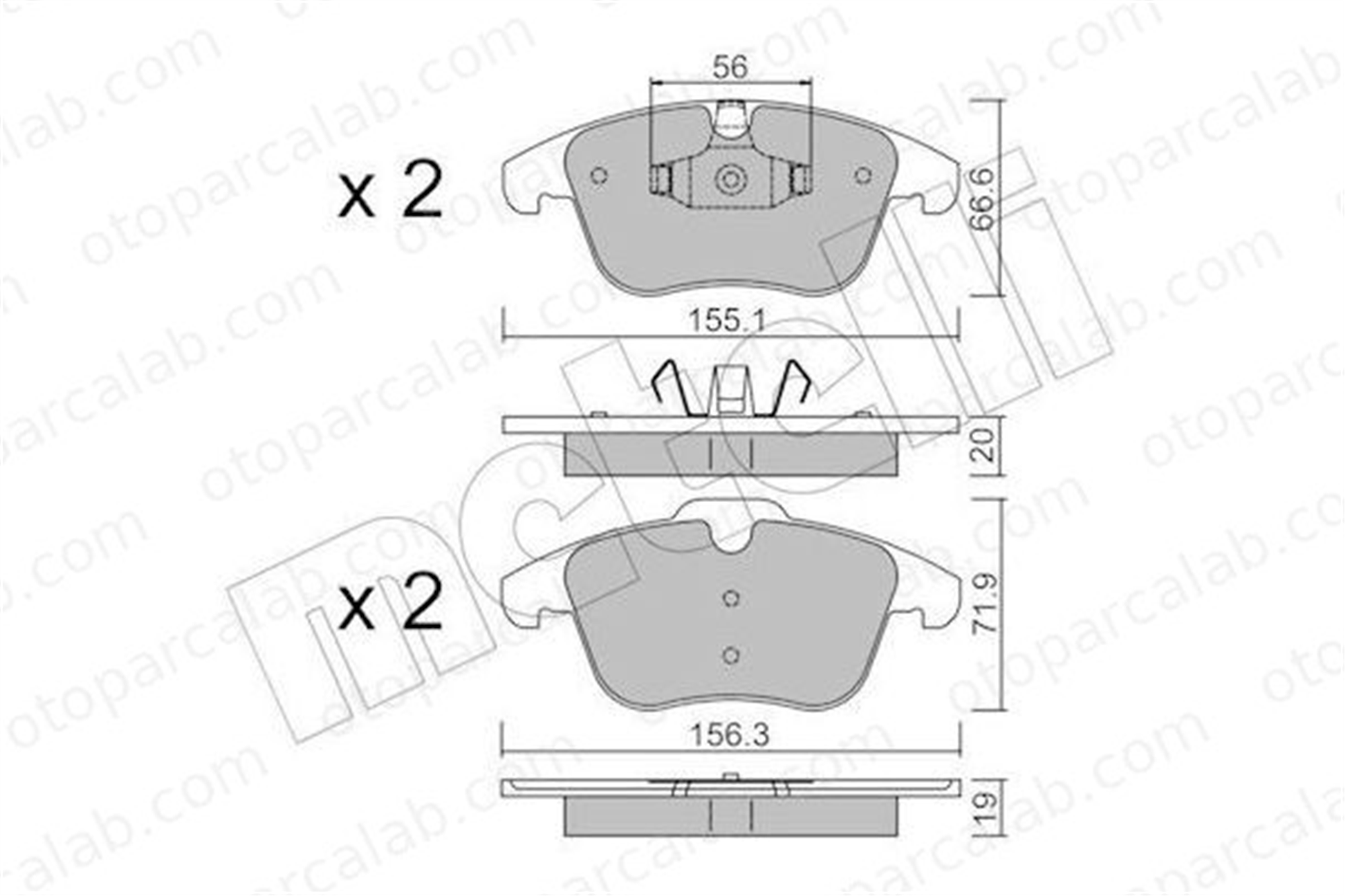 FTE 9001577 Fren Disk Balata Ön FORD MONDEO V Turnier MONDEO V Hatchback 2110592 MEDG9J2K021EE
