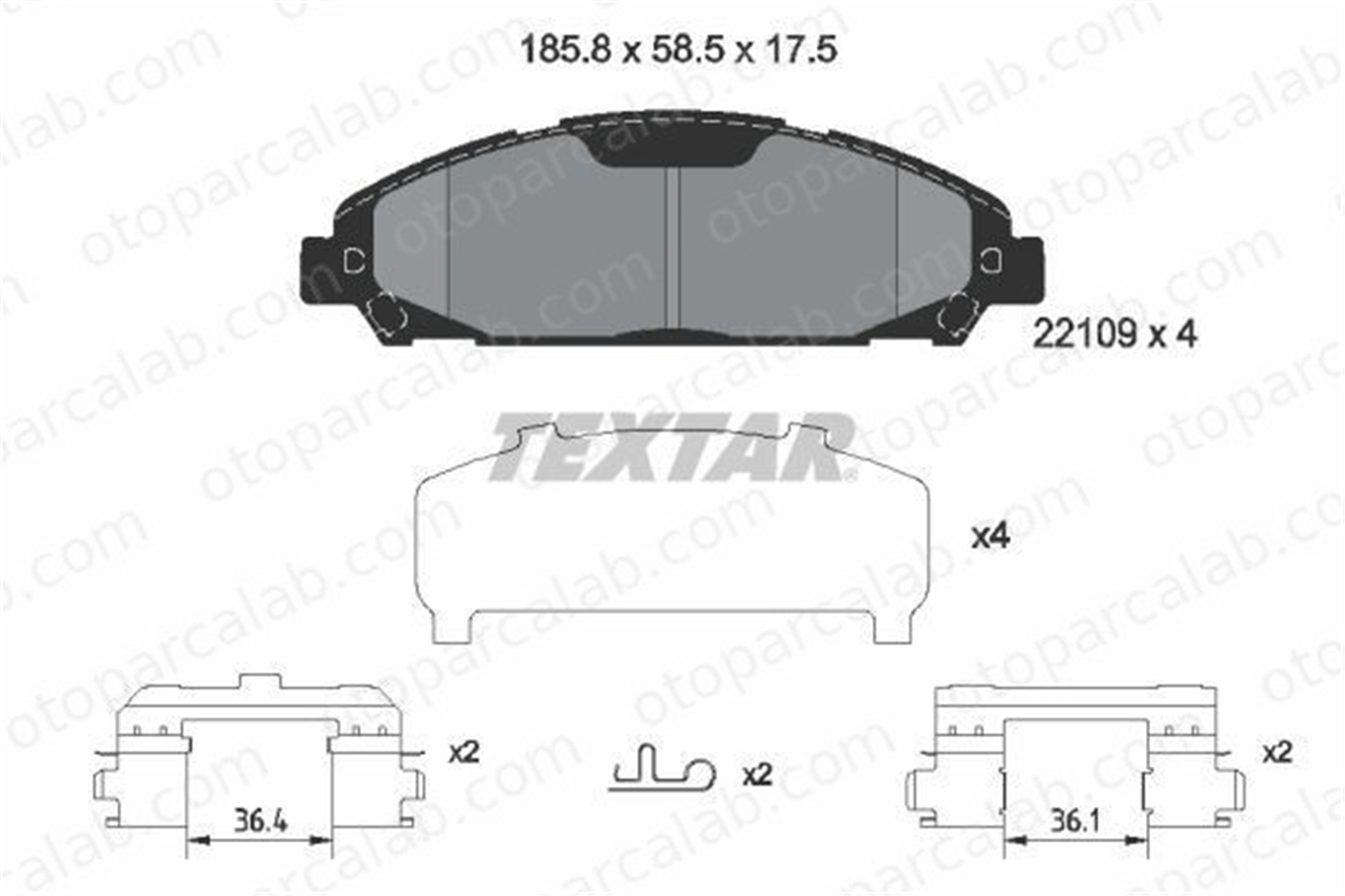 FTE 9001590 Fren Disk Balata Ön FORD USA MUSTANG Convertible MUSTANG Coupe 2043806 2044140