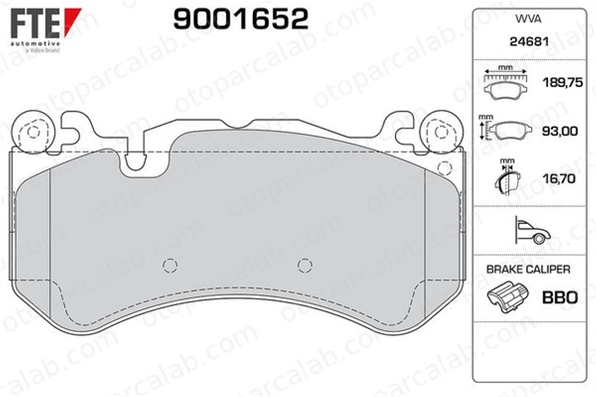 FTE 9001652 Fren Disk Balata Ön MERCEDES-BENZ AMG GT SL 4203500 0004203500