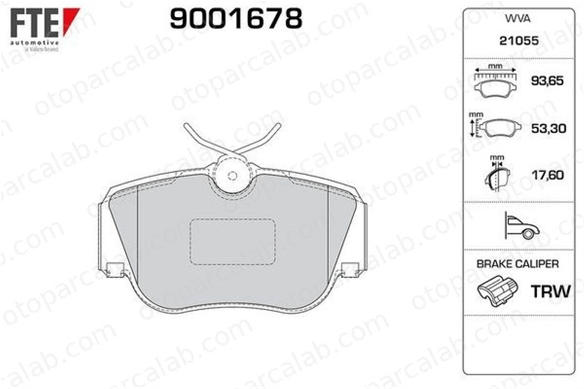 FTE 9001678 Fren Disk Balata Ön MERCEDES-BENZ 190 4641690 4778223