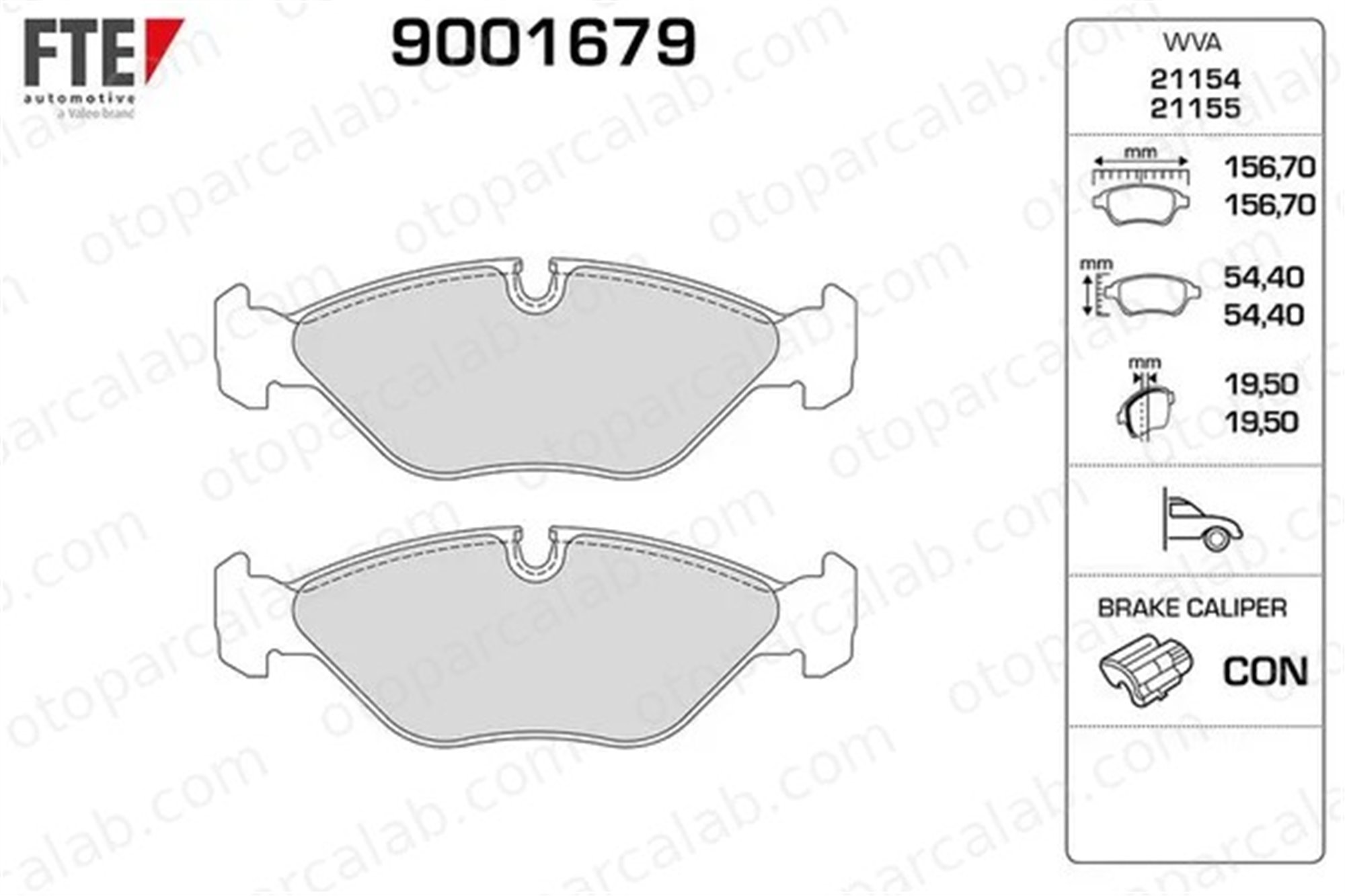 FTE 9001679 Fren Disk Balata Ön SAAB 9000 9000 Hatchback 4839700 5055769