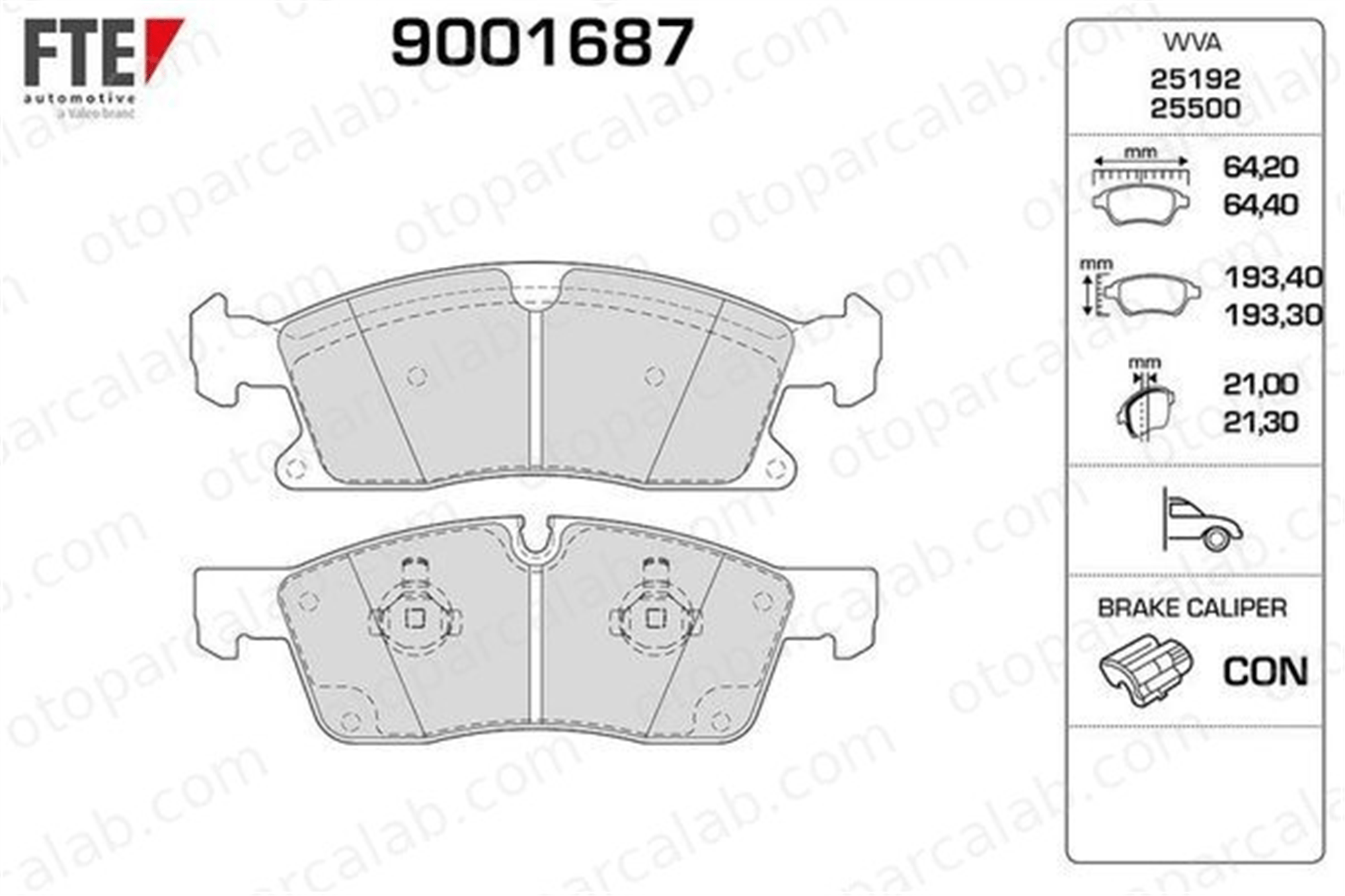 FTE 9001687 Fren Disk Balata Ön MERCEDES-BENZ GLE M-SERISI A0004209600 A0074208020