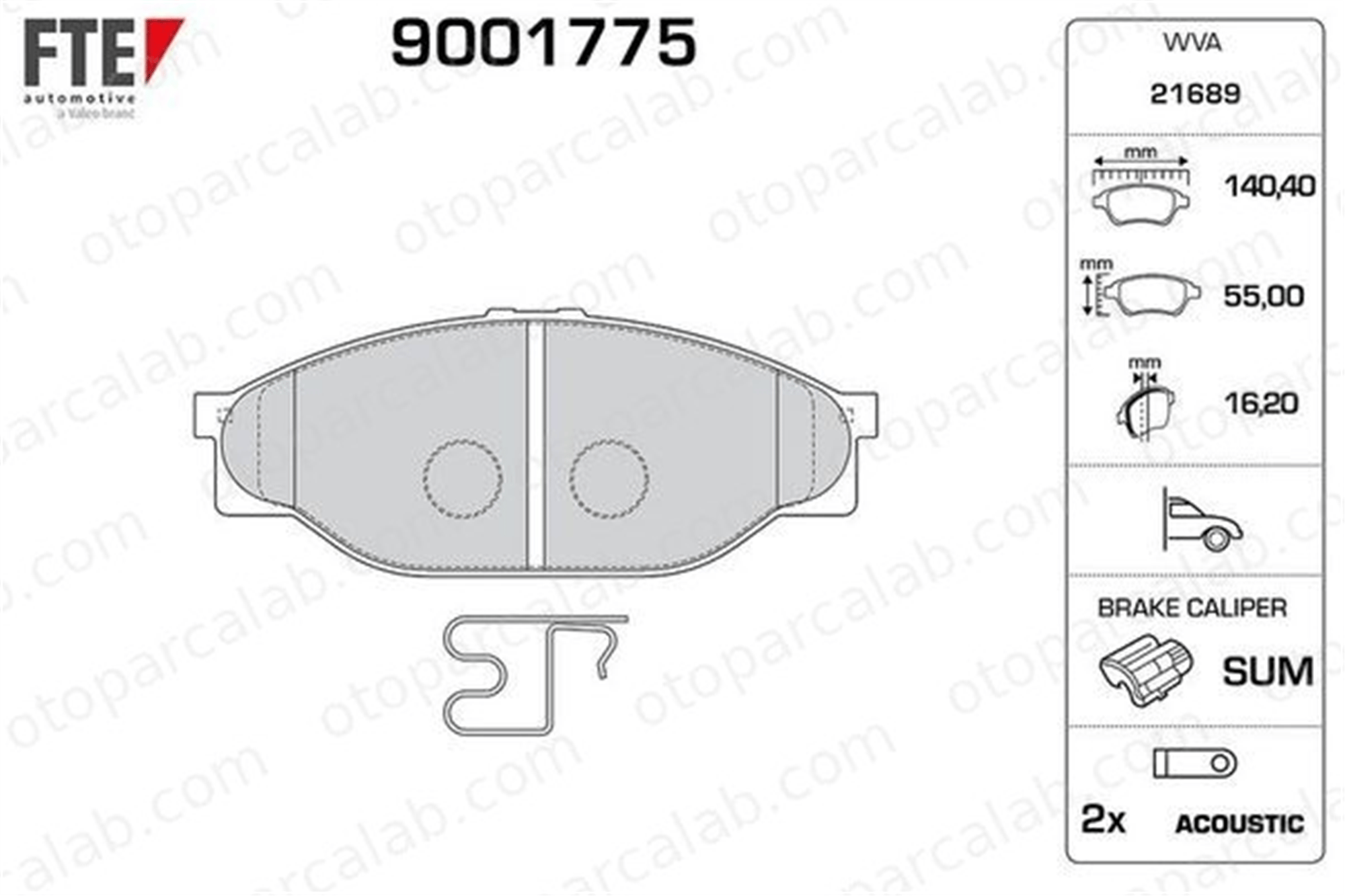 FTE 9001775 Fren Disk Balata Ön TOYOTA HILUX VI Pick-up HIACE IV Minibüs/Otobüs 446526030 446526040