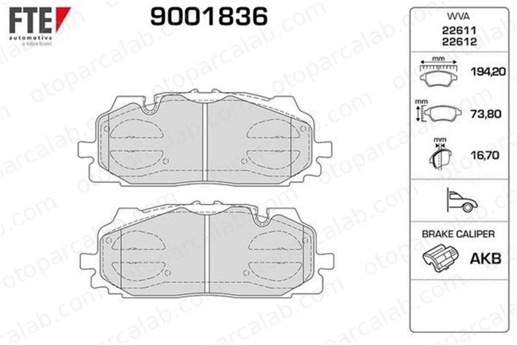 FTE 9001836 Fren Disk Balata Ön AUDI Q7 VW TOUAREG 4M0698151AA 4M0698151AJ