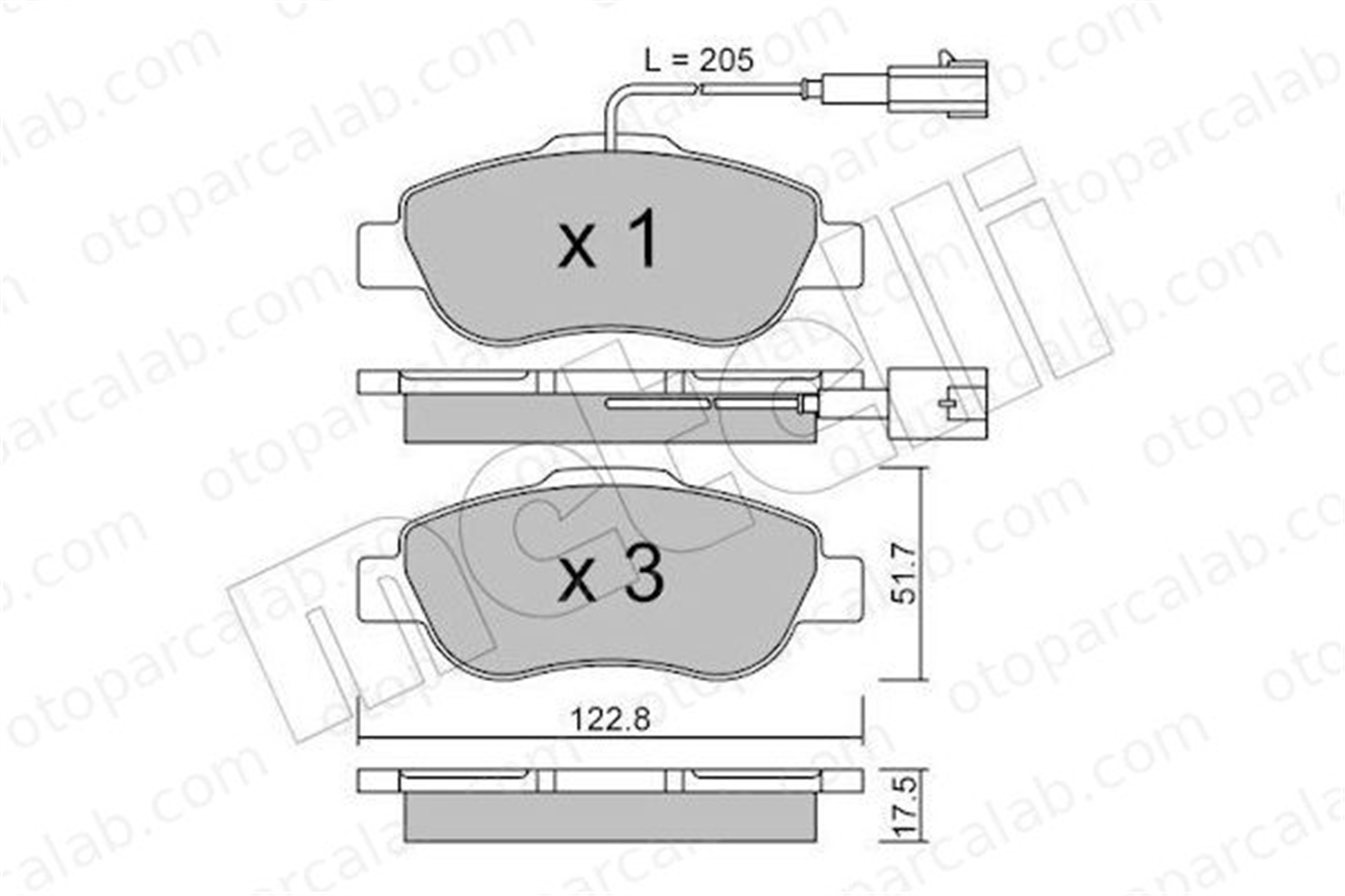 FTE 9001879 Fren Disk Balata Ön FIAT PANDA PANDA Kasa/eğik arka 1731171 1736937