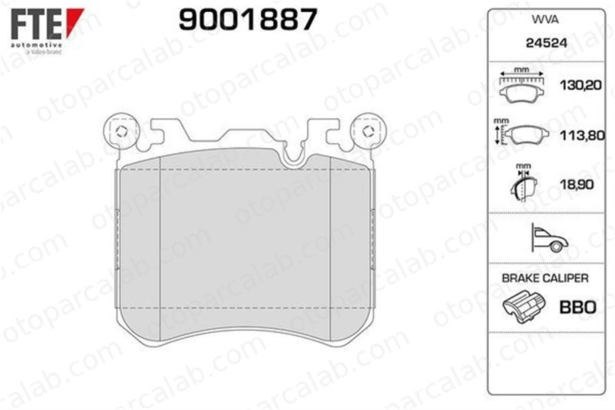 FTE 9001887 Fren Disk Balata Ön BMW X5 X6 34114073048 34116789079