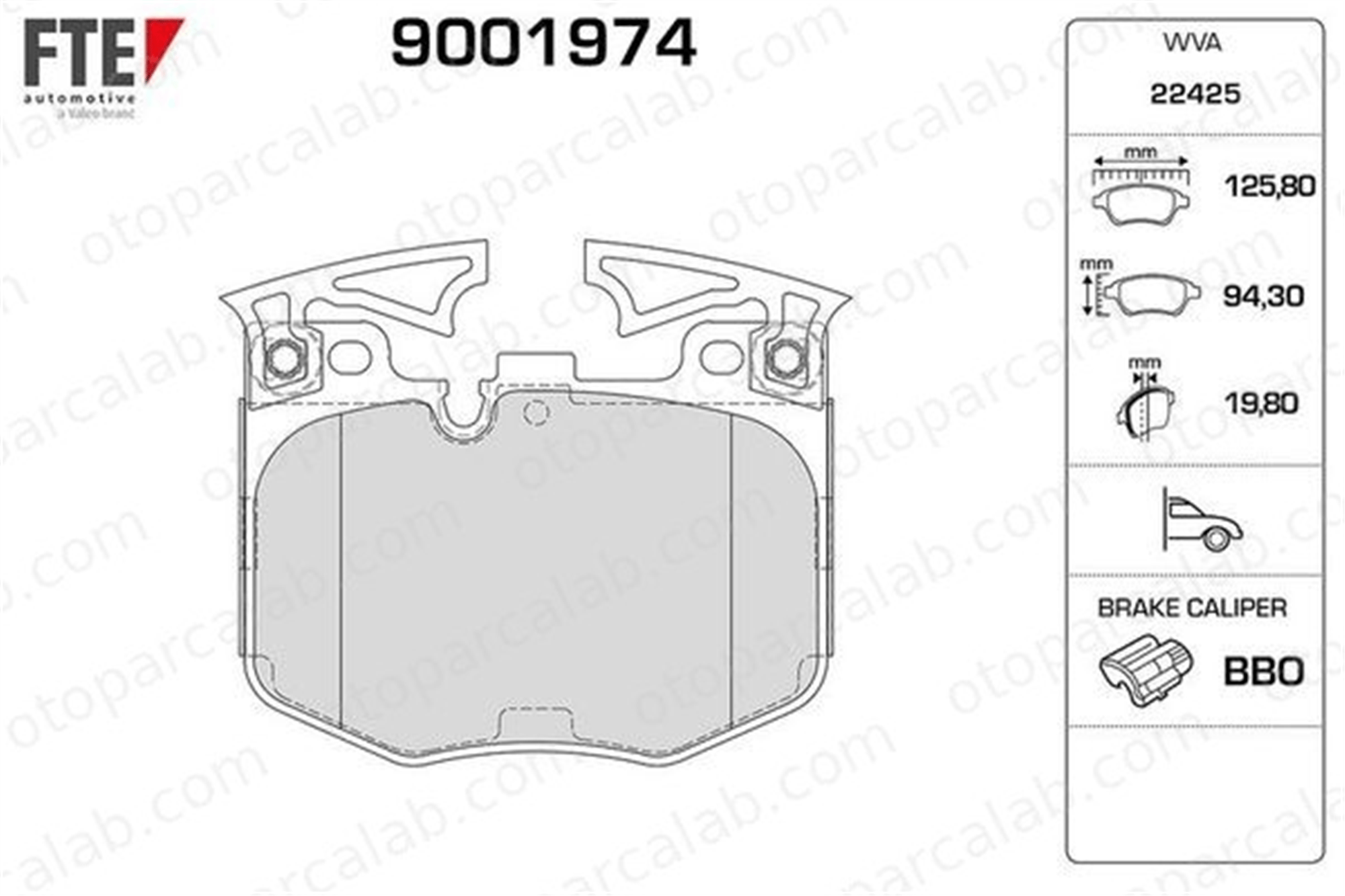 FTE 9001974 Fren Disk Balata Ön BMW 5 5 Touring 34116874430 34116880734