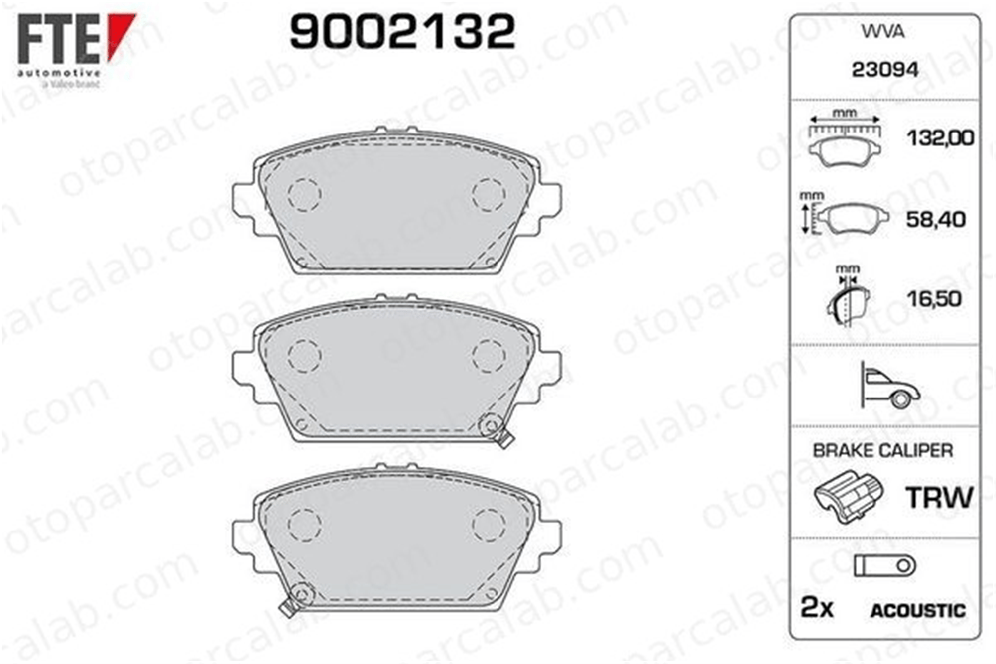 FTE 9002132 Fren Disk Balata Ön NISSAN PRIMERA PRIMERA Hatchback 45022S1AE00 45022S1AE02