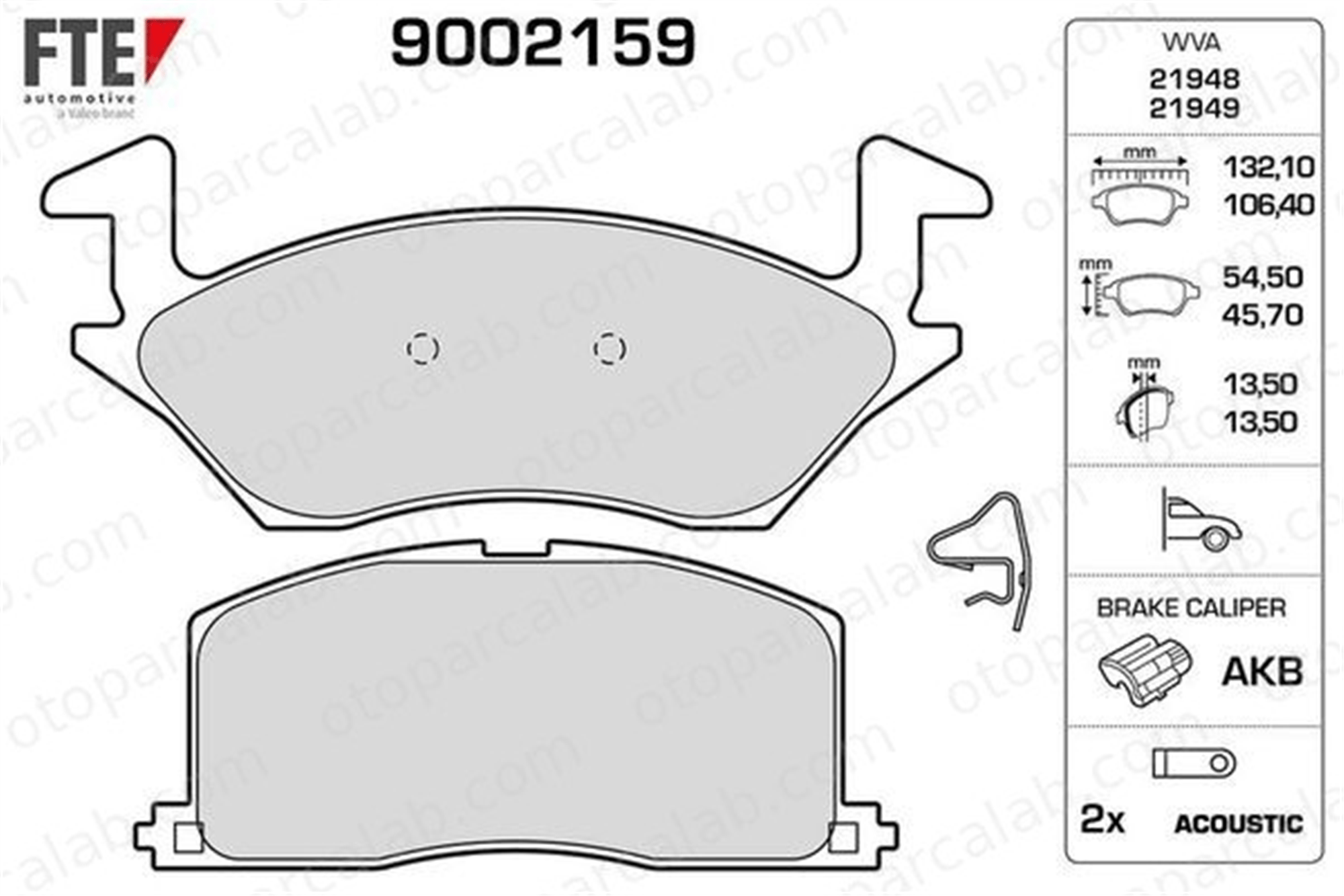 FTE 9002159 Fren Disk Balata Ön TOYOTA STARLET 10141 10020