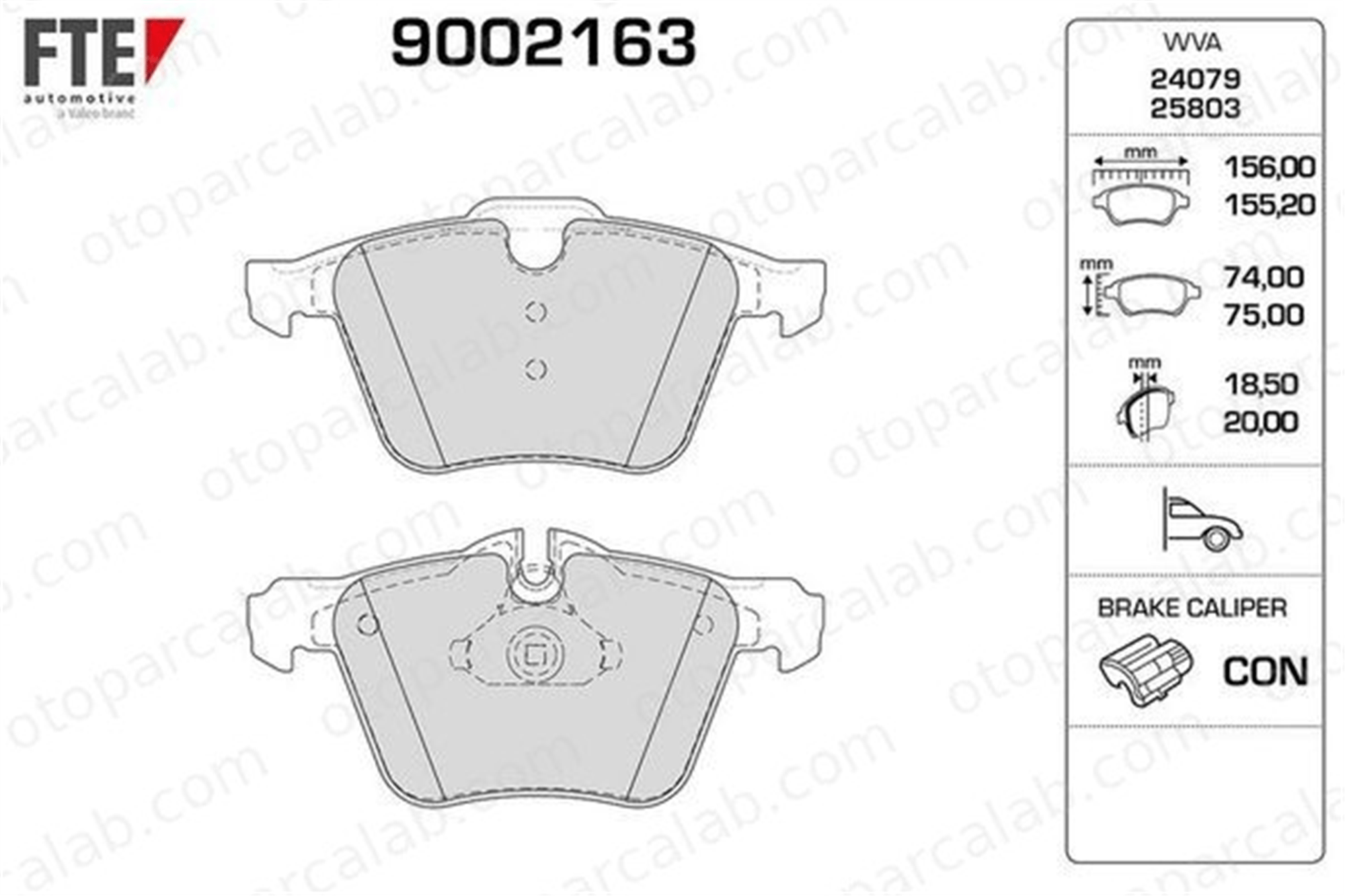 FTE 9002163 Fren Disk Balata Ön JAGUAR F-TYPE Cabrio F-TYPE Coupe C2C40926 C2D31788