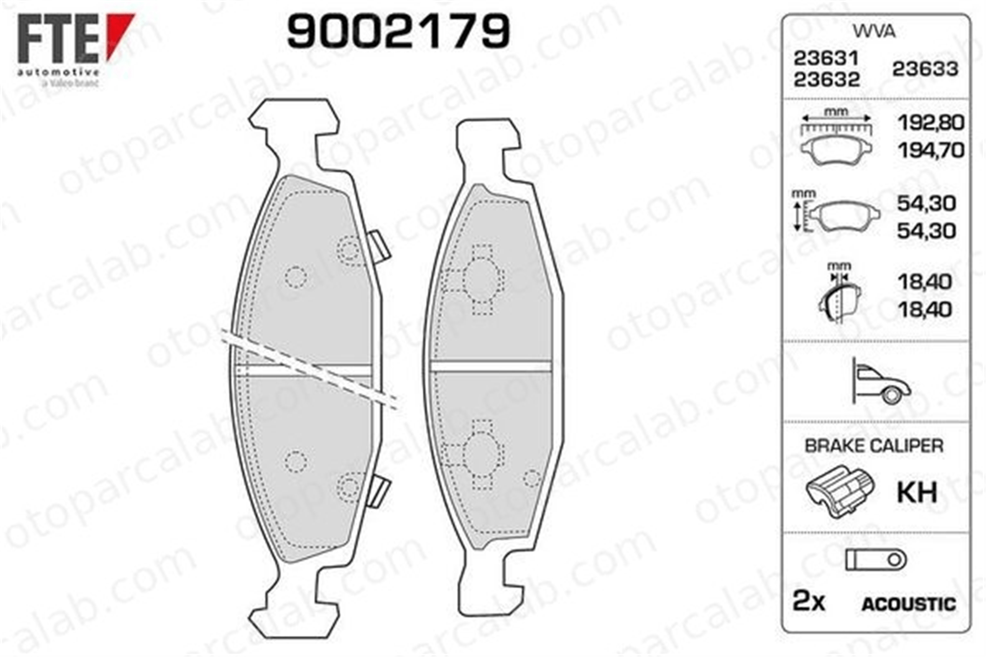 FTE 9002179 Fren Disk Balata Ön JEEP GRAND CHEROKEE II 5011969AA 5018592AA
