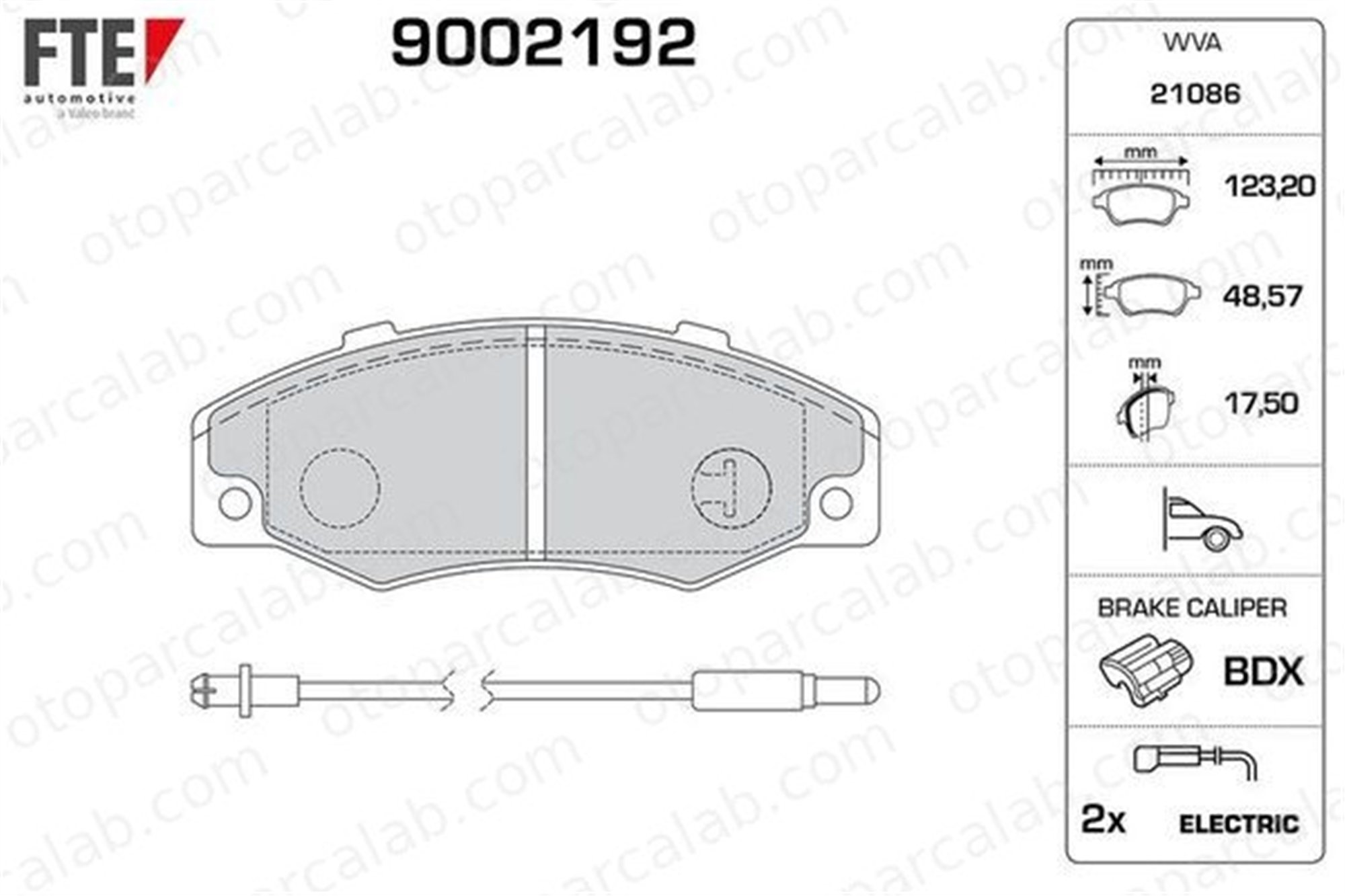 FTE 9002192 Fren Disk Balata Ön RENAULT 21 Sedan 21 Station wagon 7701202481 7701202785