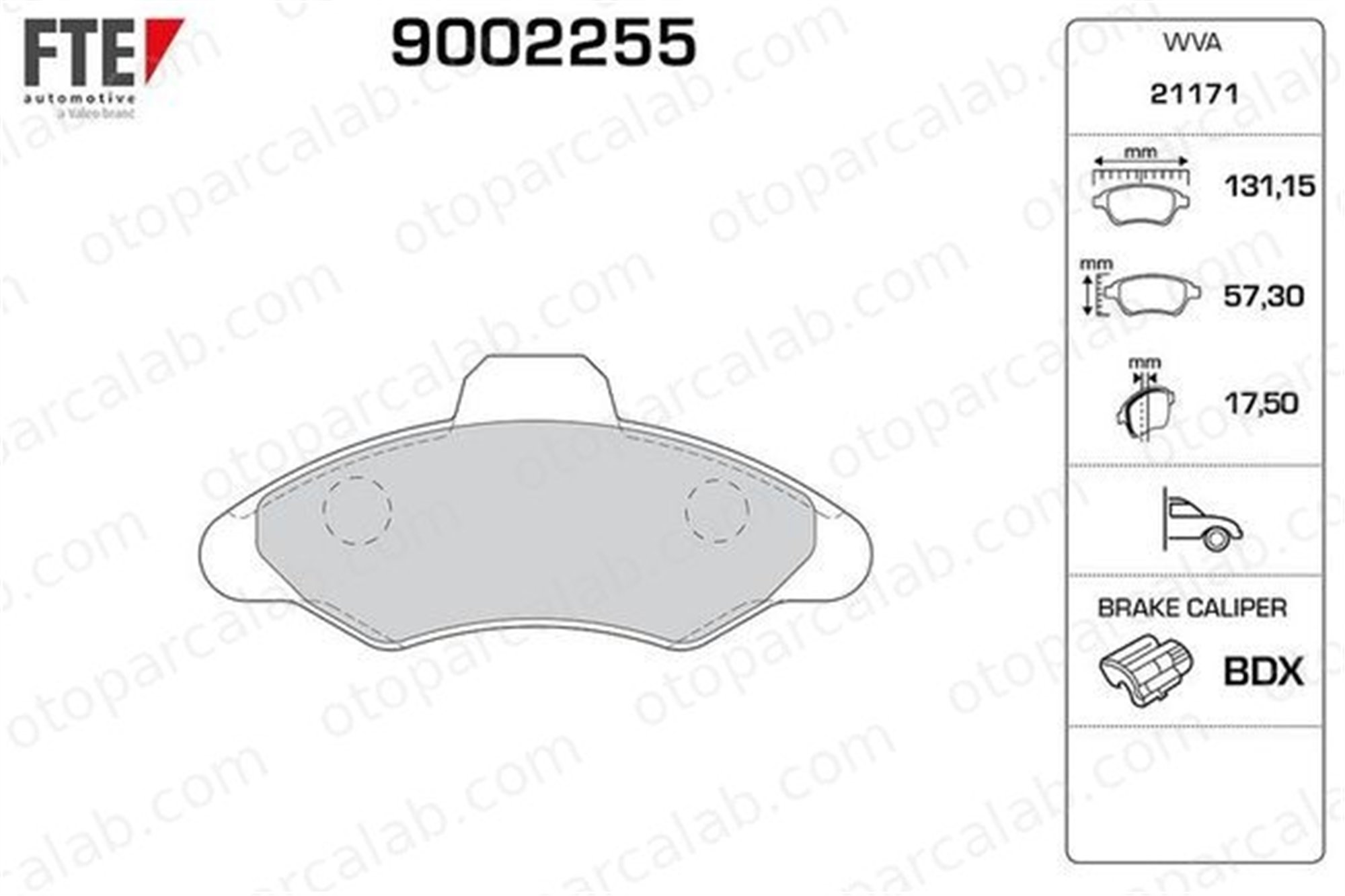 FTE 9002255 Fren Disk Balata Ön FORD ESCORT V ESCORT V Turnier 1015598 1048309