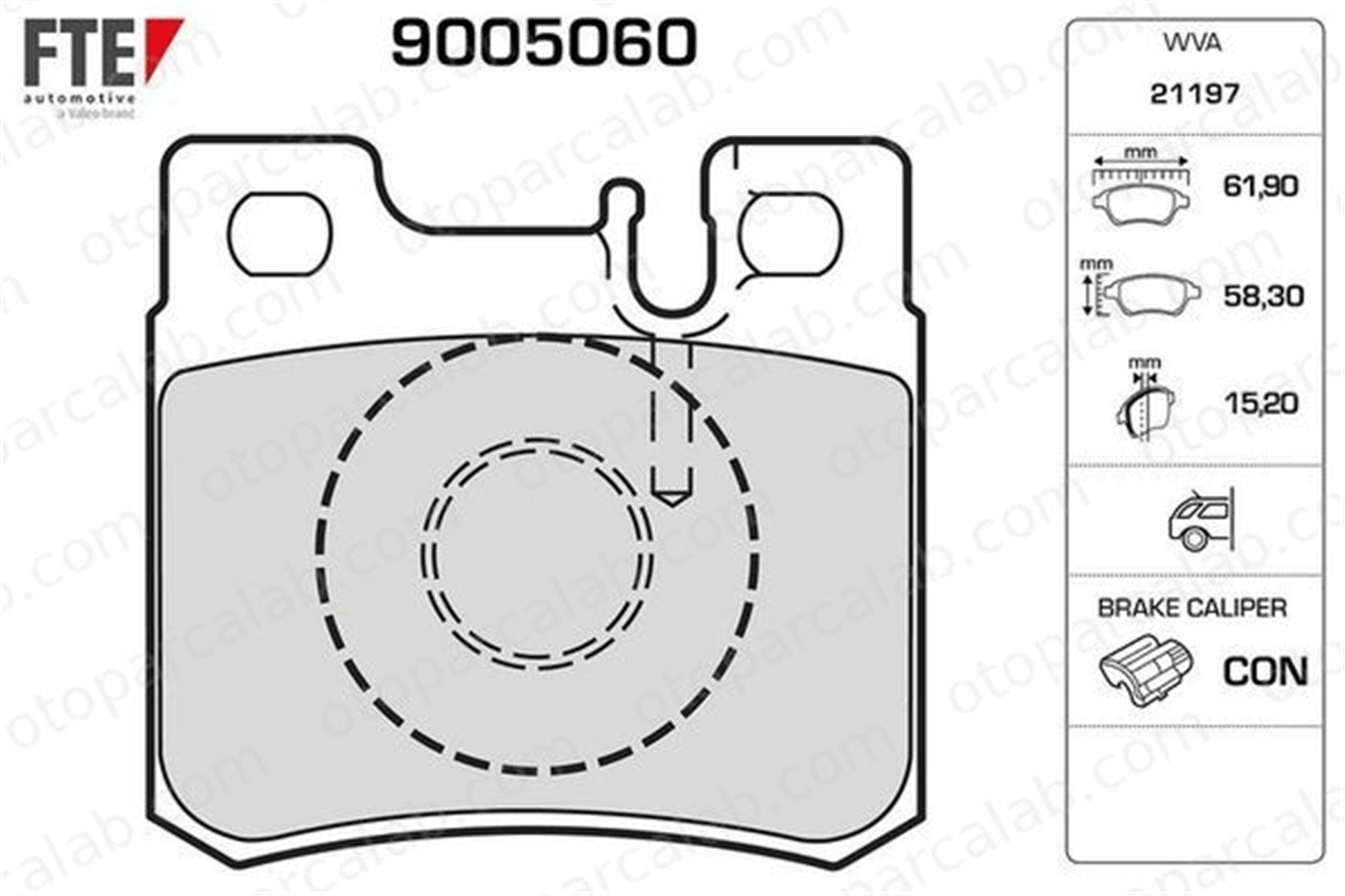 FTE 9005060 Fren Disk Balata Arka MERCEDES-BENZ 124 T-Model E-SERISI T-Model 14200220 0014200220