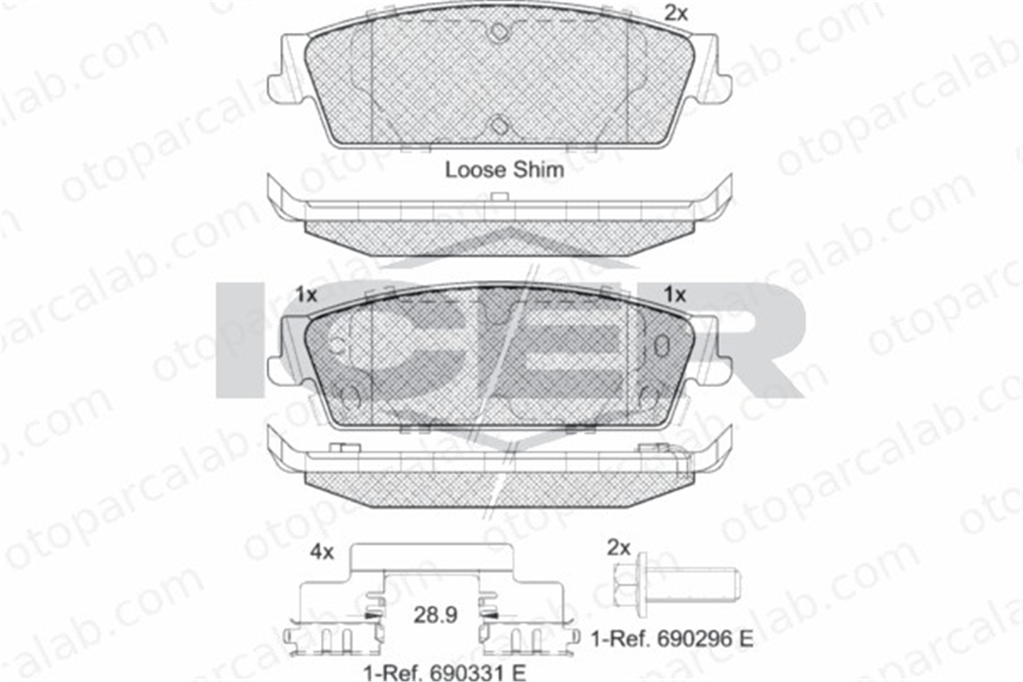 FTE 9005292 Fren Disk Balata Arka CHEVROLET TAHOE CADILLAC ESCALADE 15792633 15945636