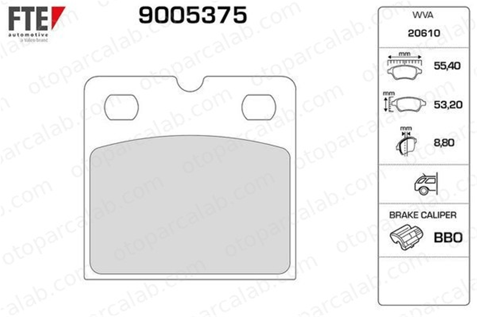 FTE 9005375 Fren Disk Balata Arka AUDI R8 JAGUAR F-TYPE Cabrio 420698451A 420698451D