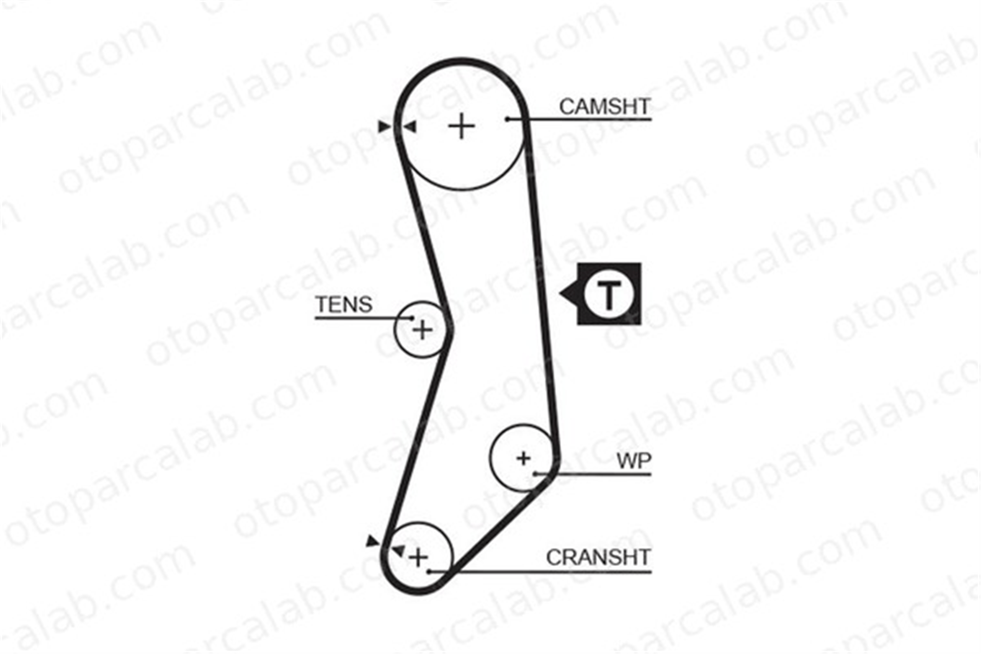 GATES 5544XS Triger Kayışı FIAT PANDA PANDA Kasa/eğik arka 46736501 46750865