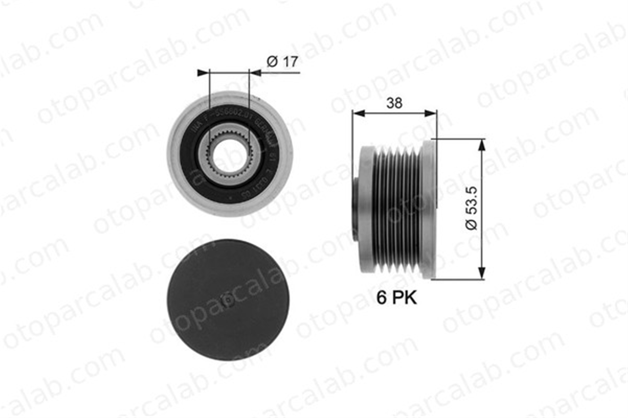 GATES OAP7081 Alternatör Kasnağı RENAULT LAGUNA II Grandtour OPEL VIVARO A Panelvan/Van 7701477508 93190868