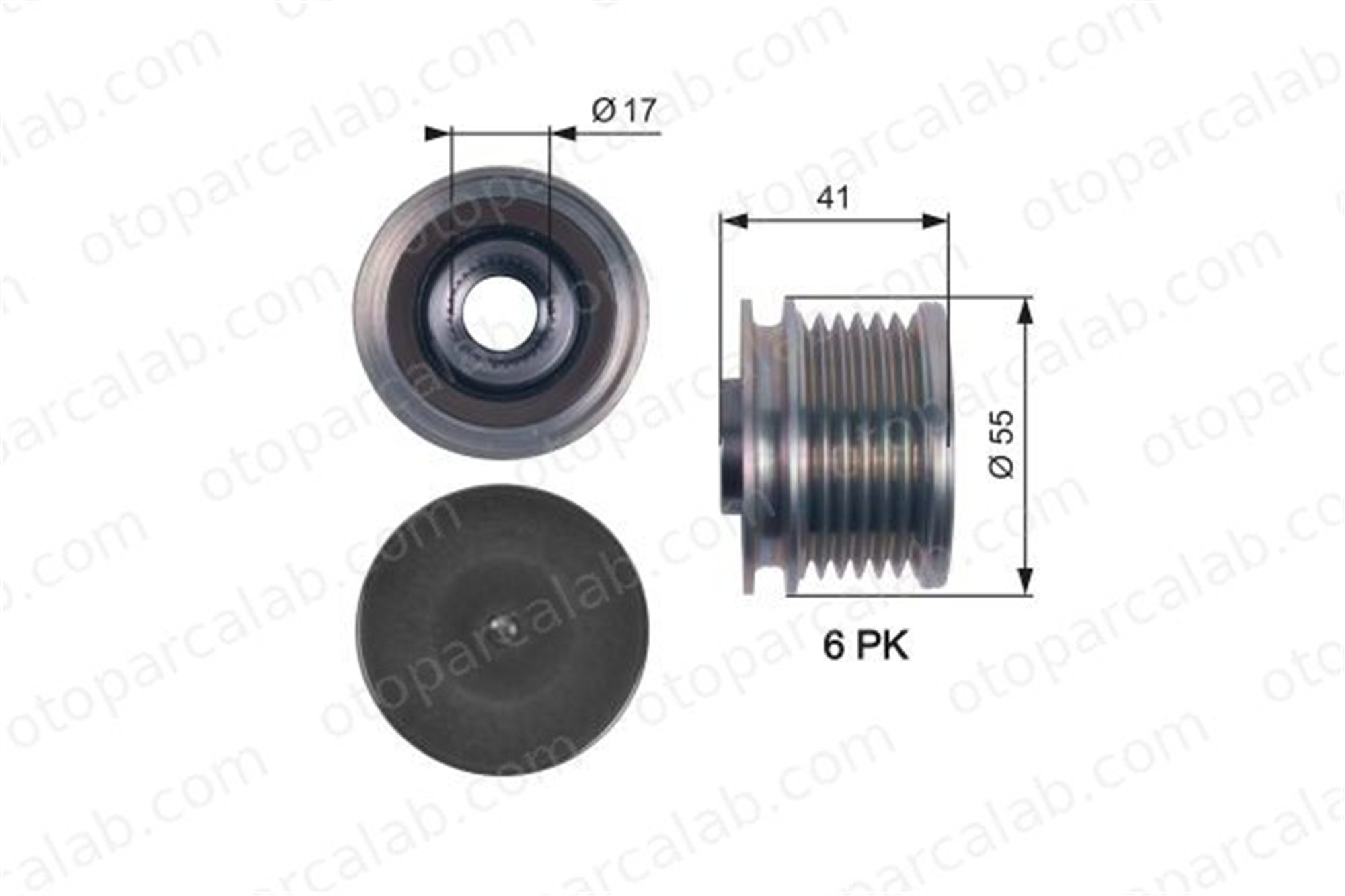 GATES OAP7115 Alternatör Kasnağı MINI MINI PEUGEOT 308 II 12317561555 12317576515