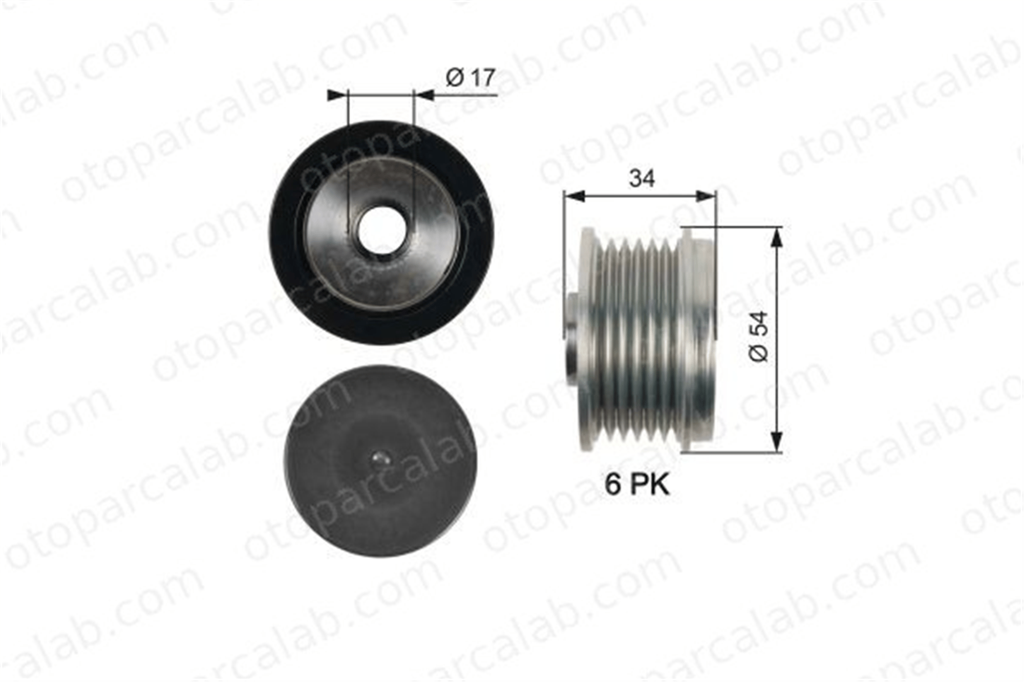 GATES OAP7135 Alternatör Kasnağı BMW 1 3 Touring 12317802616 13258483