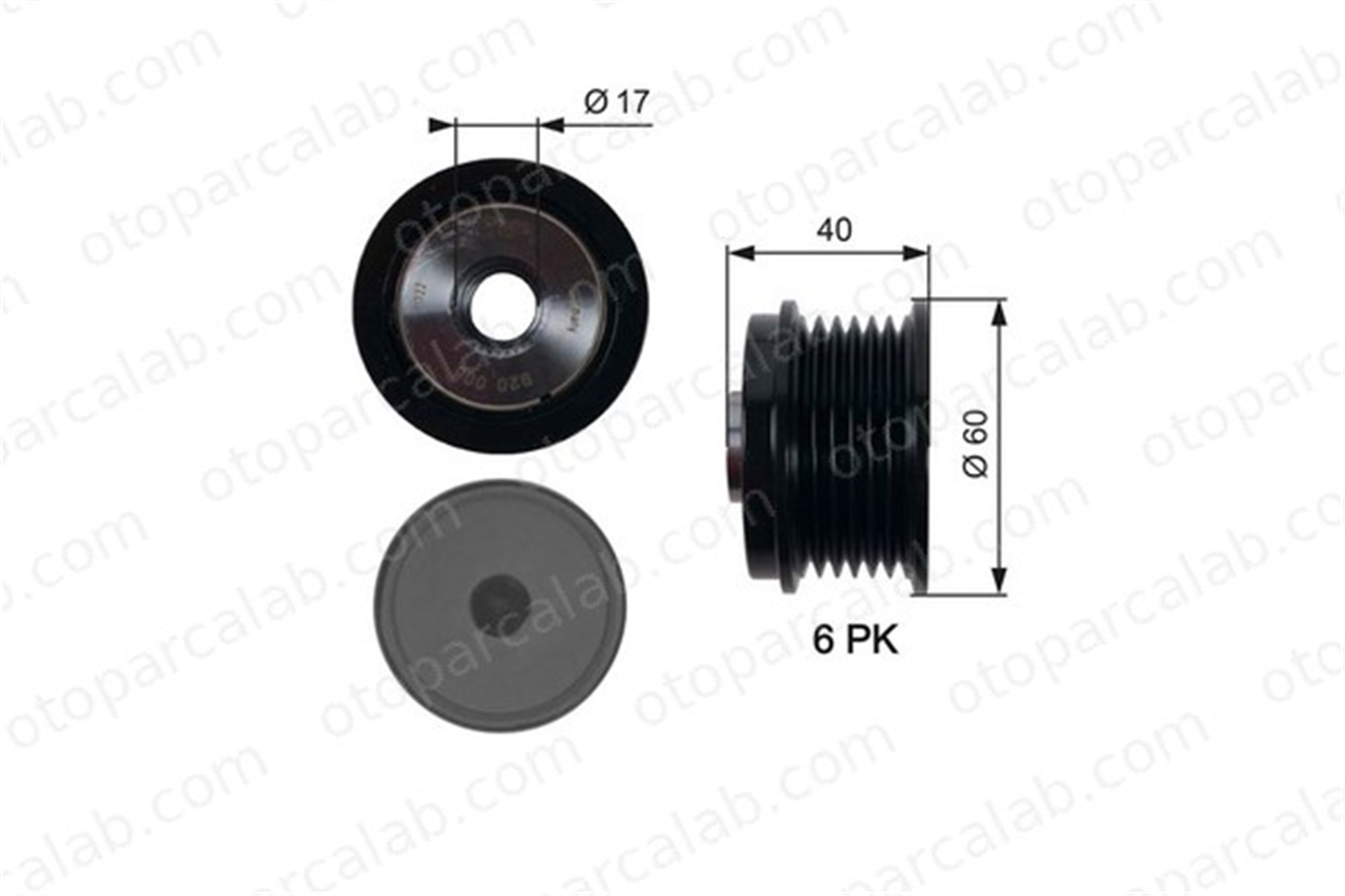 GATES OAP7154 Alternatör Kasnağı FORD FOCUS III FOCUS III Turnier ET7610300AA 31285816