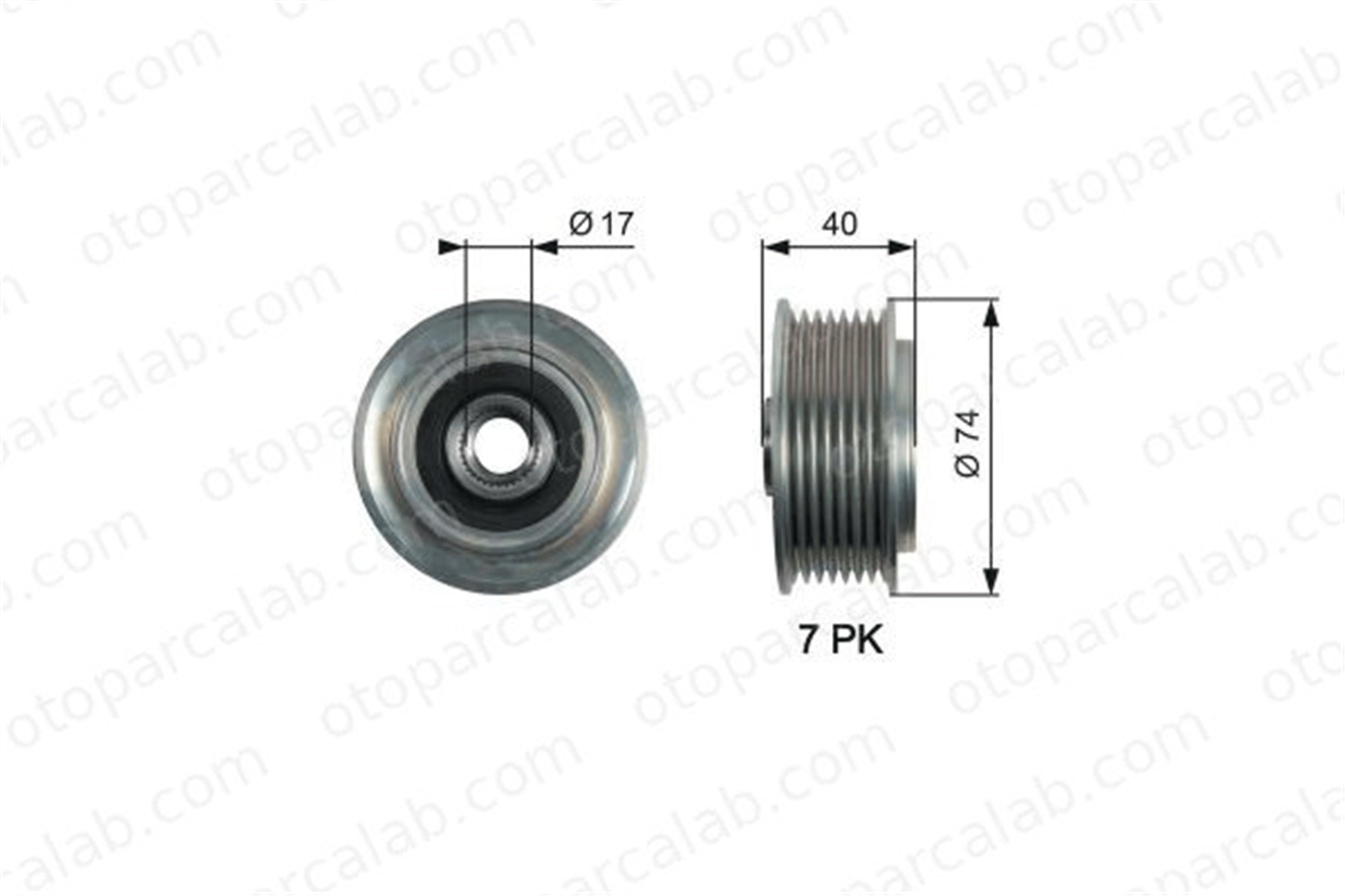 GATES OAP7159 Alternatör Kasnağı HYUNDAI H-1 Cargo H-1 Travel 373224A001 373214A000