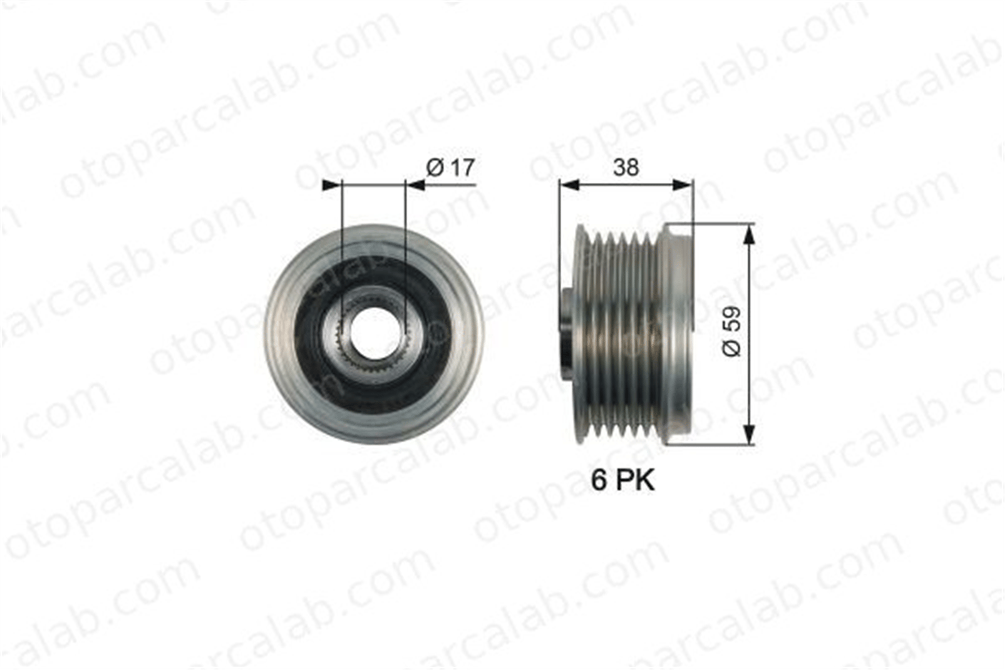 GATES OAP7168 Alternatör Kasnağı KIA SORENTO II SORENTO III 373222G500
