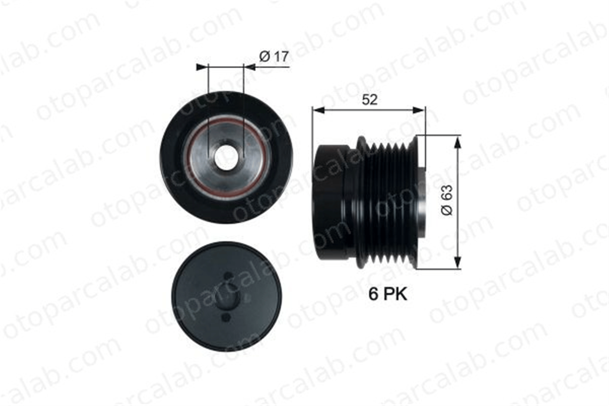 GATES OAP7187 Alternatör Kasnağı JAGUAR XF I XF SPORTBRAKE 1204195 55567913
