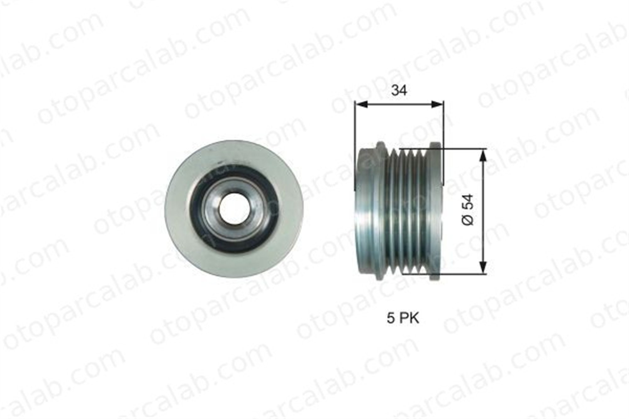 GATES OAP7220 Alternatör Kasnağı OPEL CORSA D MERIVA B MPV 535021110 1204184