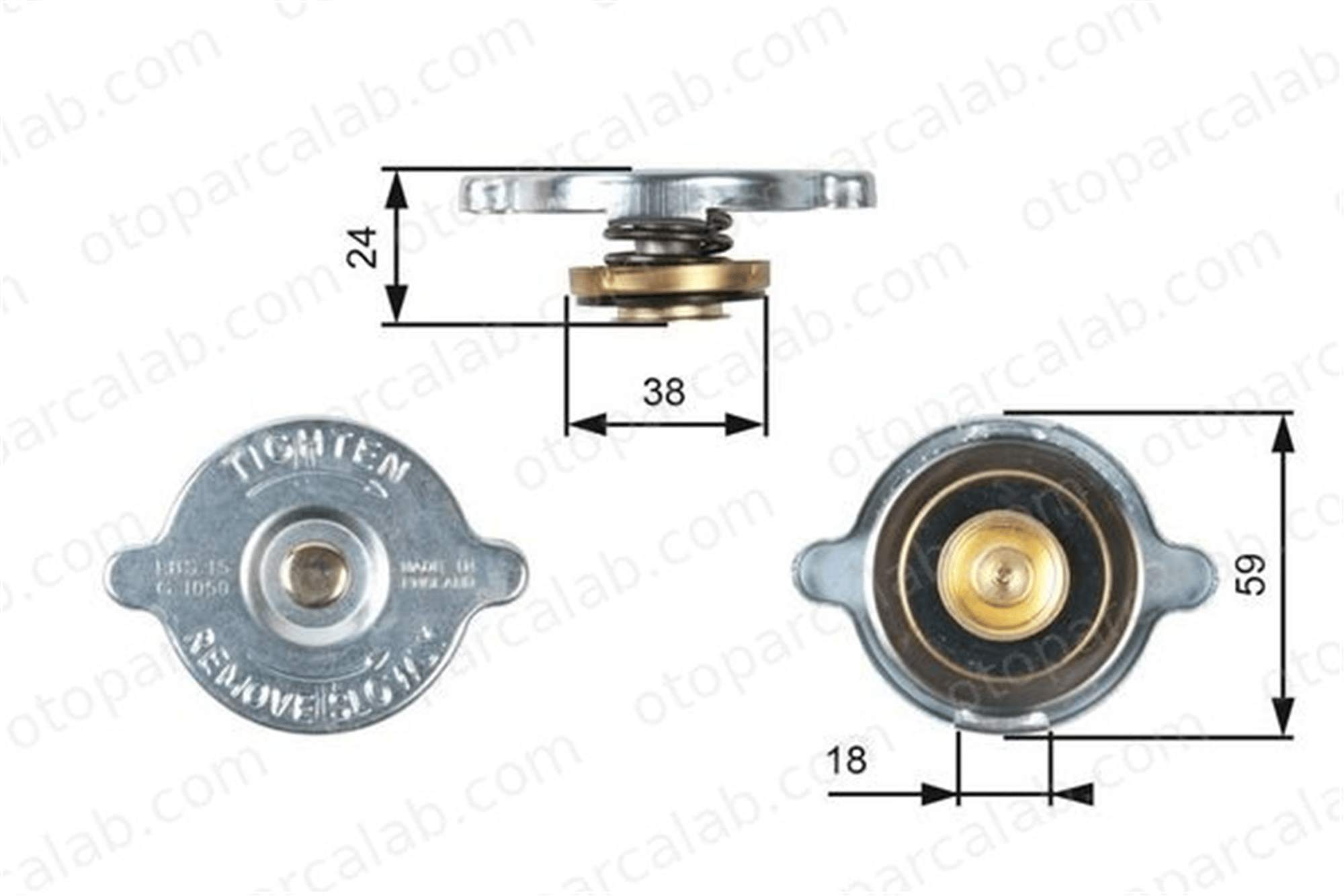 GATES RC113 Radyatör Kapağı MERCEDES-BENZ AROCS ACTROS MP4 / MP5 17111100848 17111102672