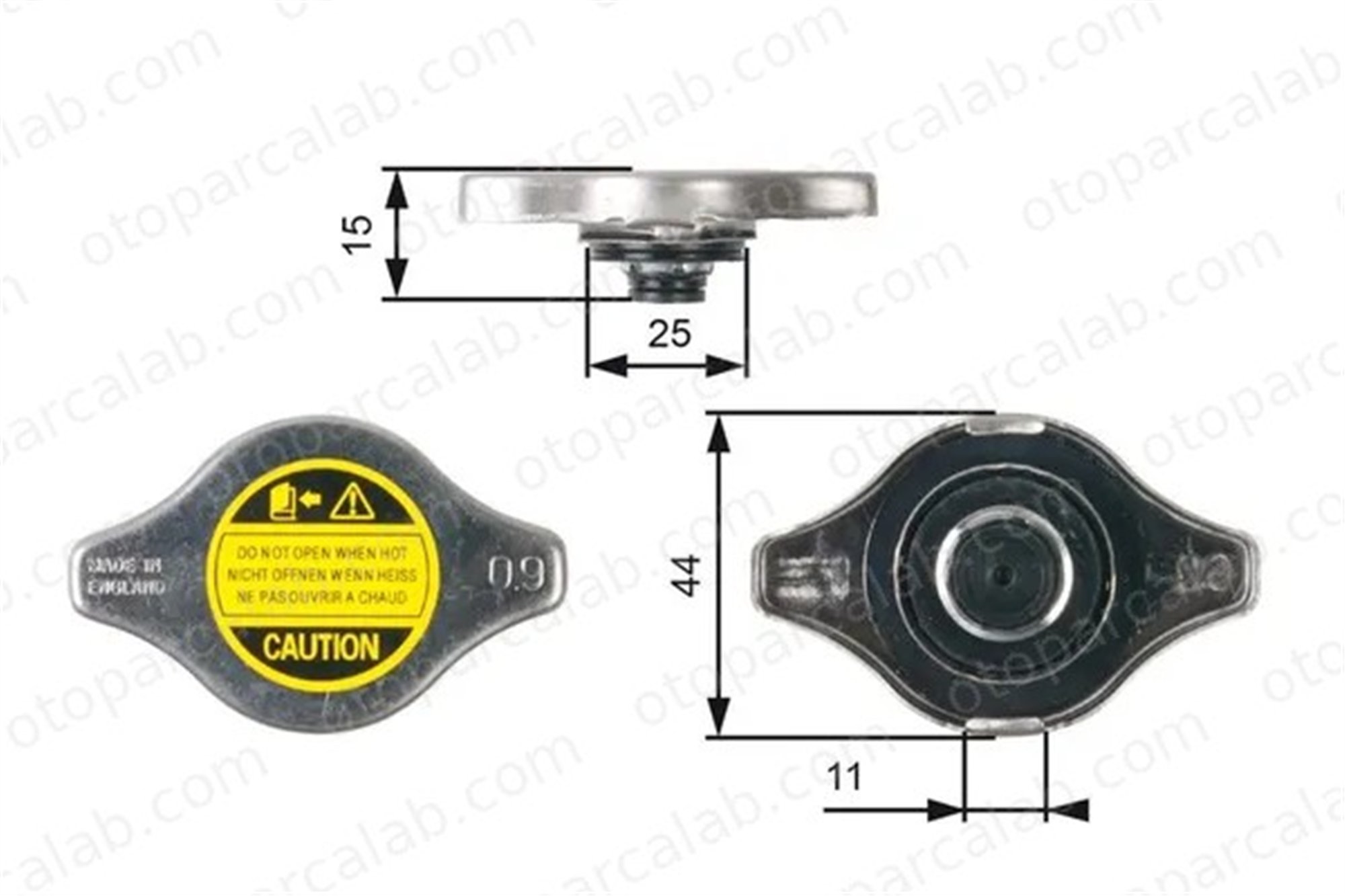 GATES RC127 Radyatör Kapağı TOYOTA COROLLA CAMRY 1640172090 MR481216