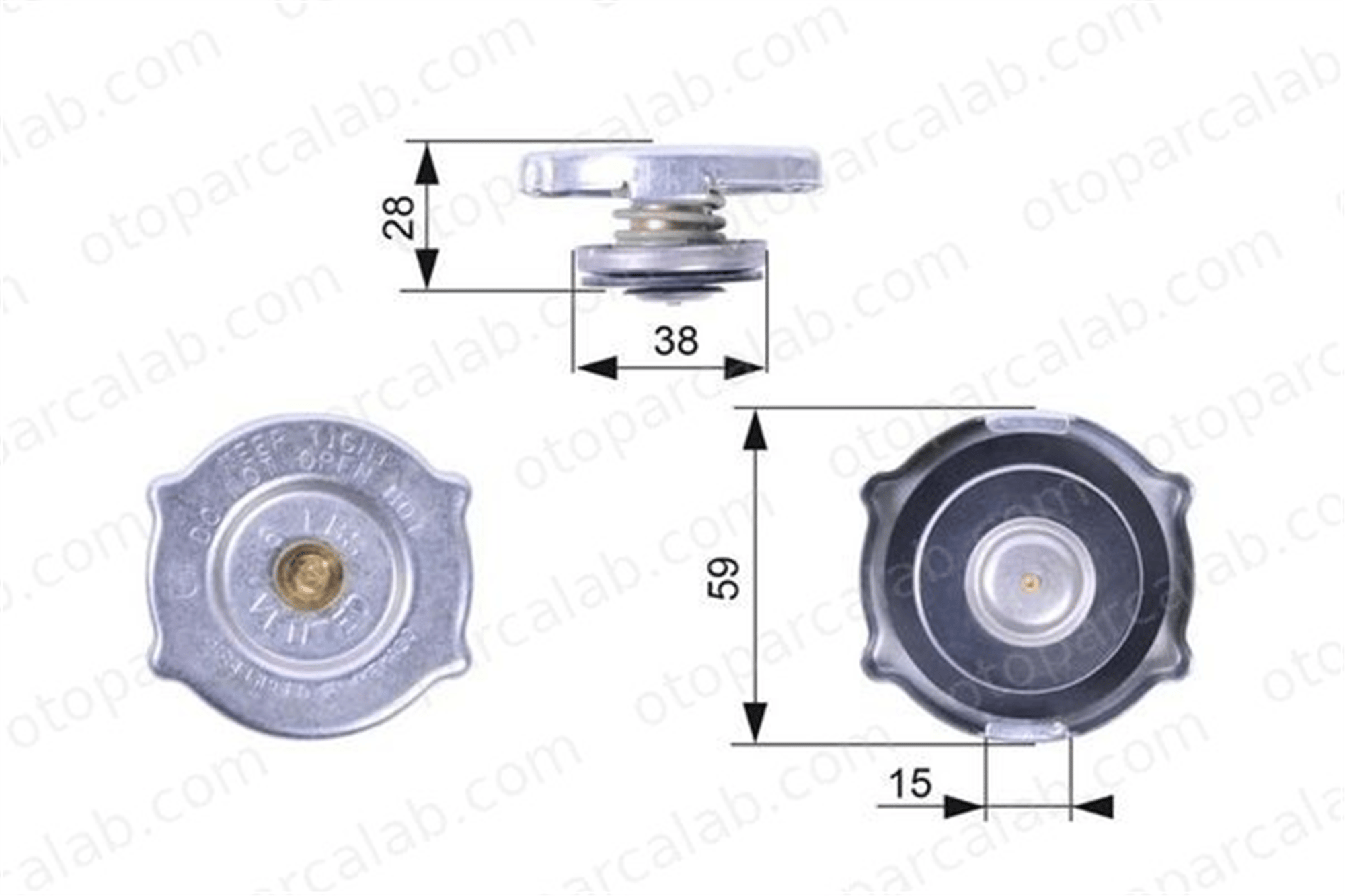 GATES RC135 Radyatör Kapağı JEEP CHEROKEE DODGE CARAVAN 52079880AA 3781830