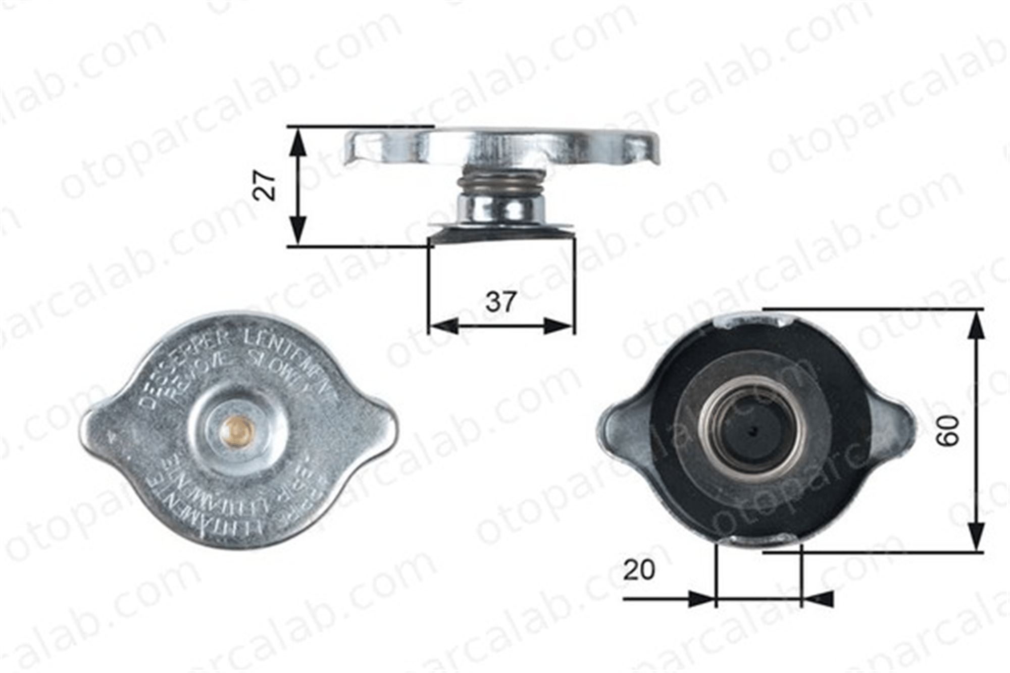 GATES RC217 Radyatör Kapağı MERCEDES-BENZ S-SERISI 124 Sedan A1245000406 1235010015
