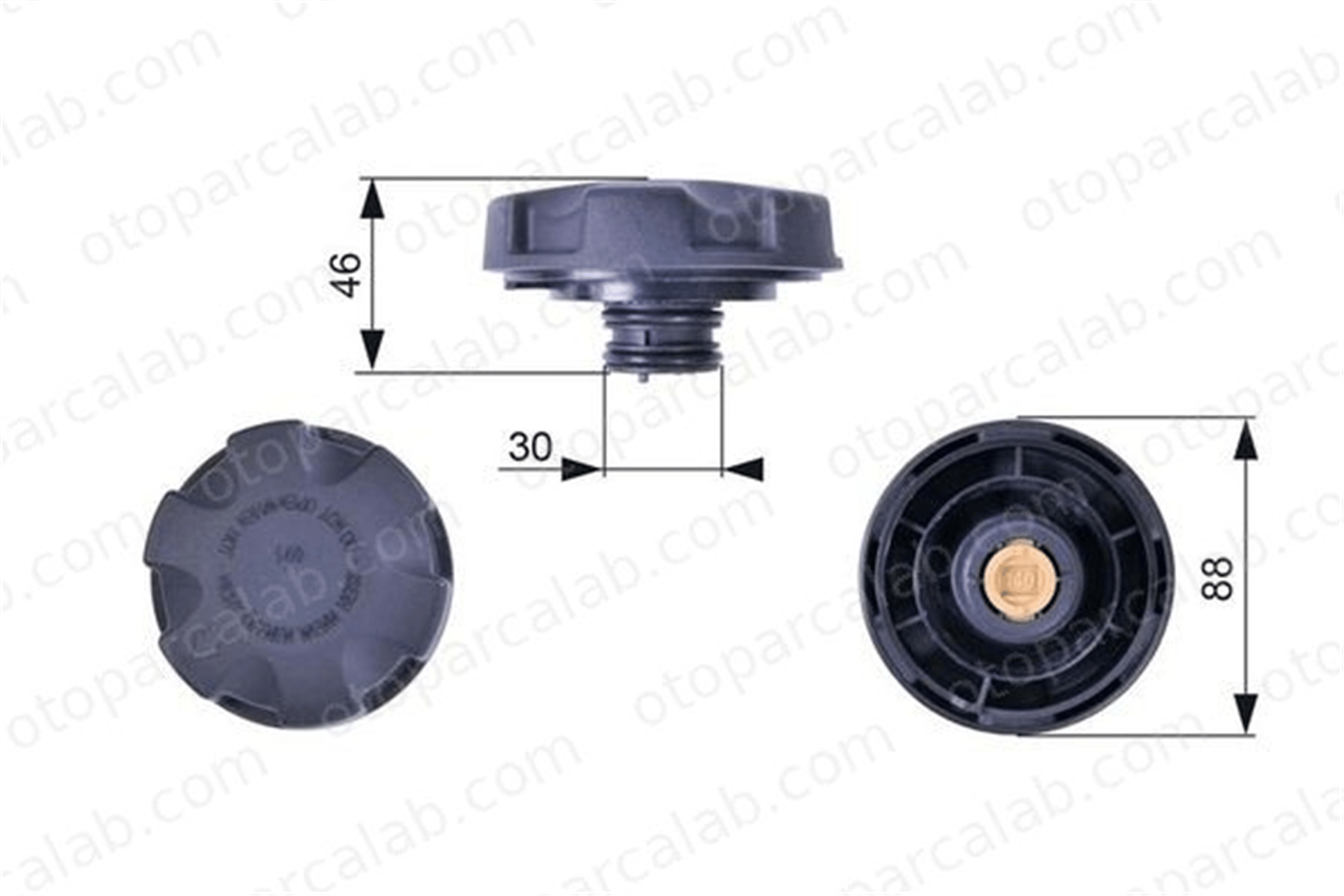 GATES RC241 Radyatör Yedek Su Depo Kapağı BMW 1 3 17117639020 17117521071