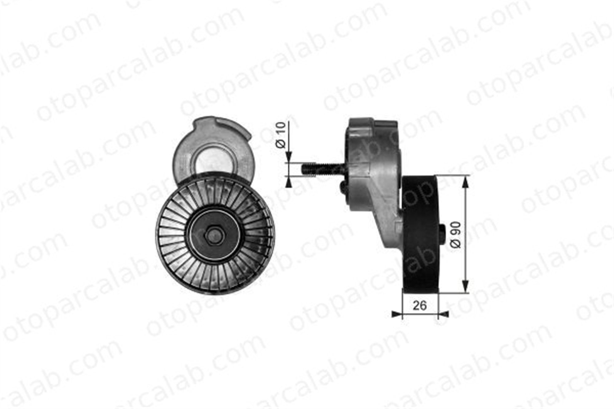 GATES T38113 Triger Gergi Rulmanı CHRYSLER VOYAGER / GRAND VOYAGER III VOYAGER II 4483214 04483214