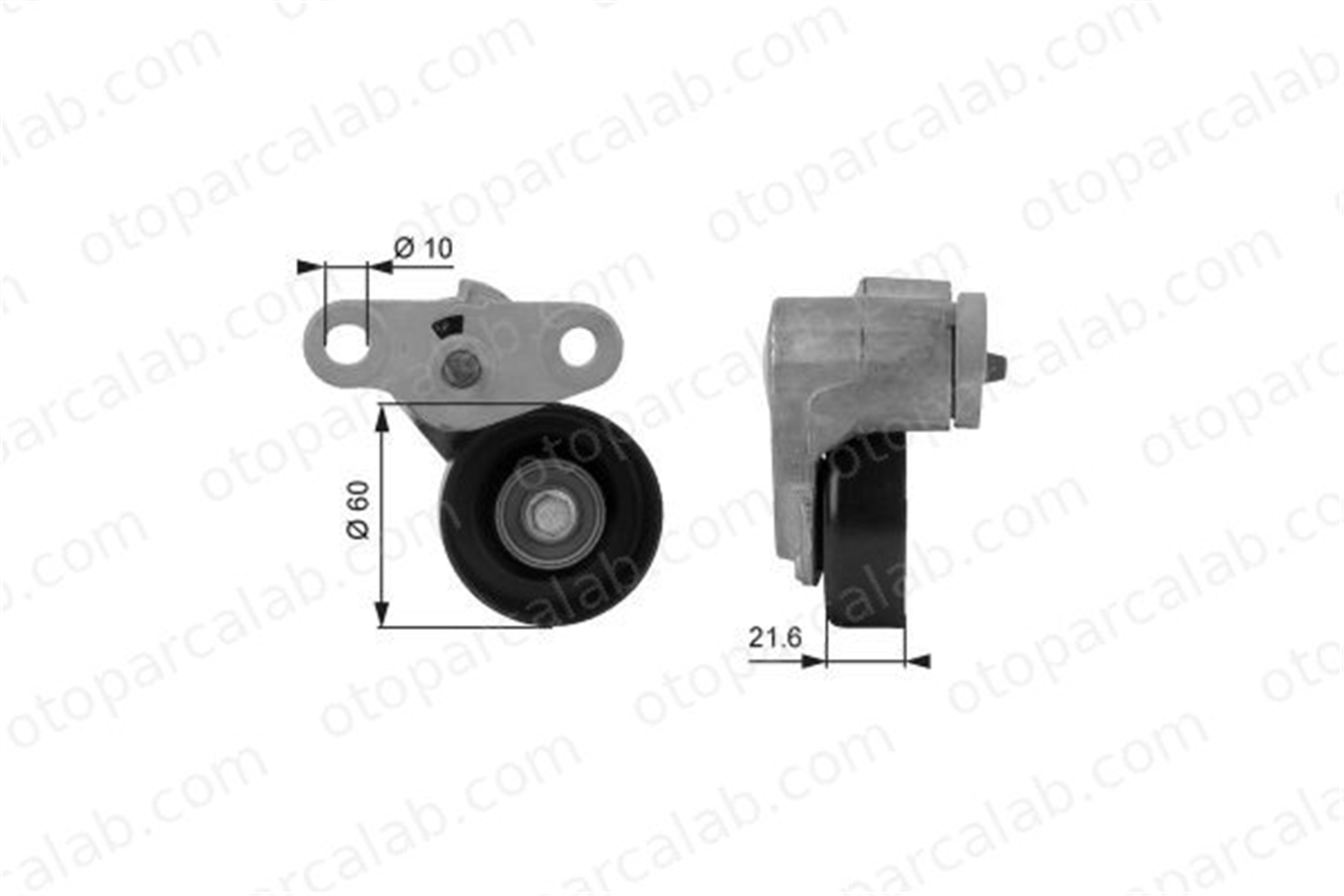 GATES T38159 Vantilatör Kayış Gergi Rulmanı CHEVROLET TAHOE CADILLAC ESCALADE 12562065 12565372