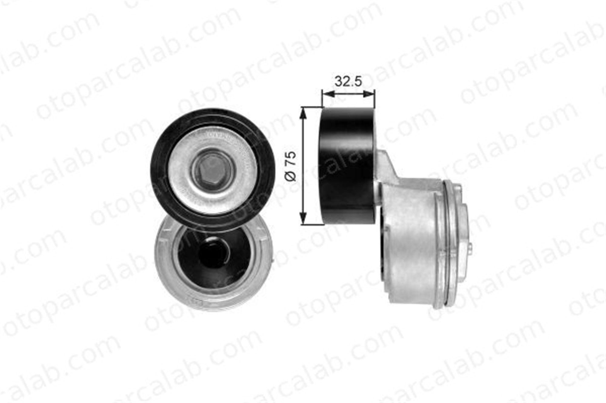 GATES T38640 Vantilatör Kayış Gergi Rulmanı MERCEDES-BENZ AROCS ACTROS MP4 / MP5 A9062004570 9062004570