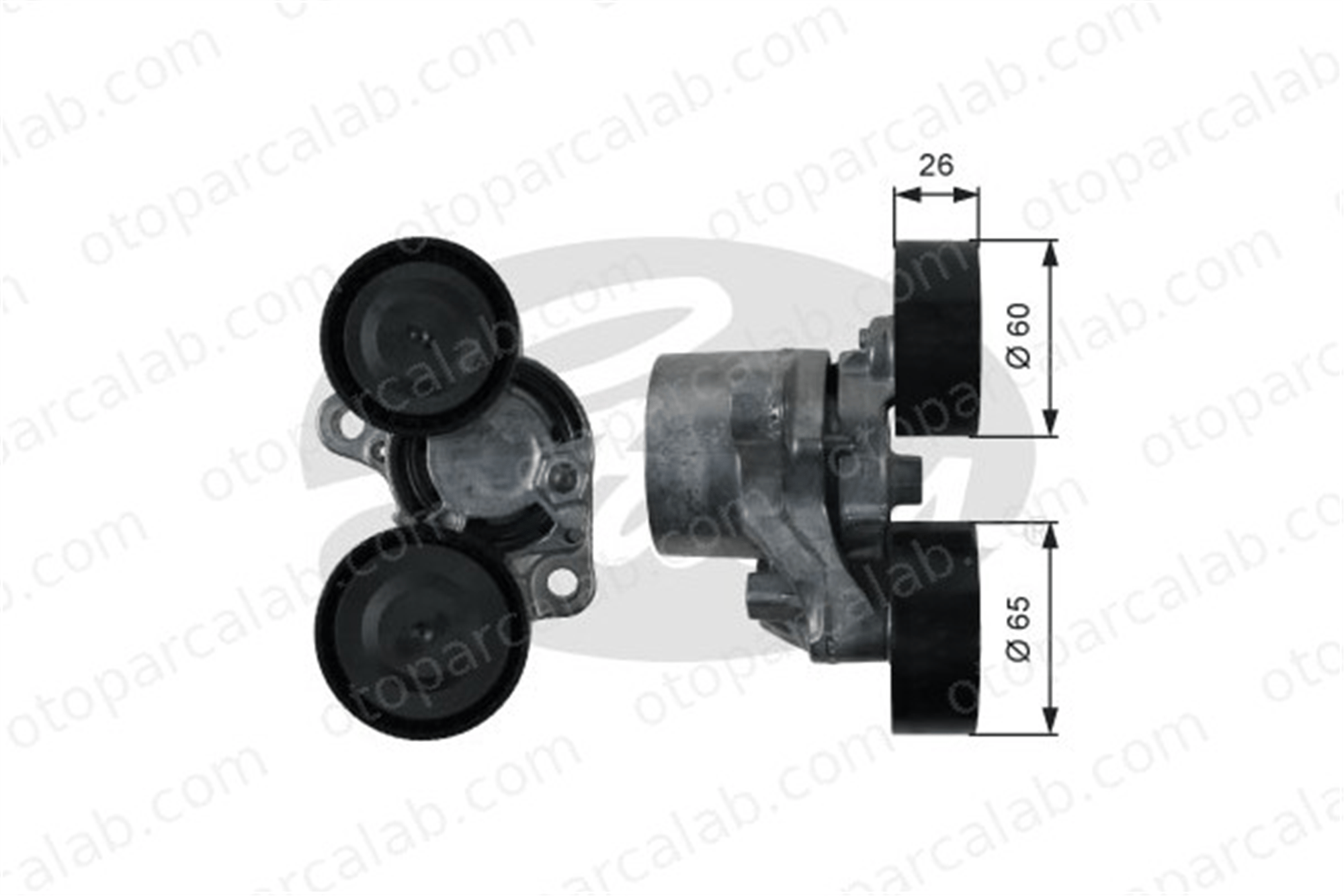 GATES T39198 Vantilatör Kayış Gergi Rulmanı BMW 1 3 11287810807 7810807