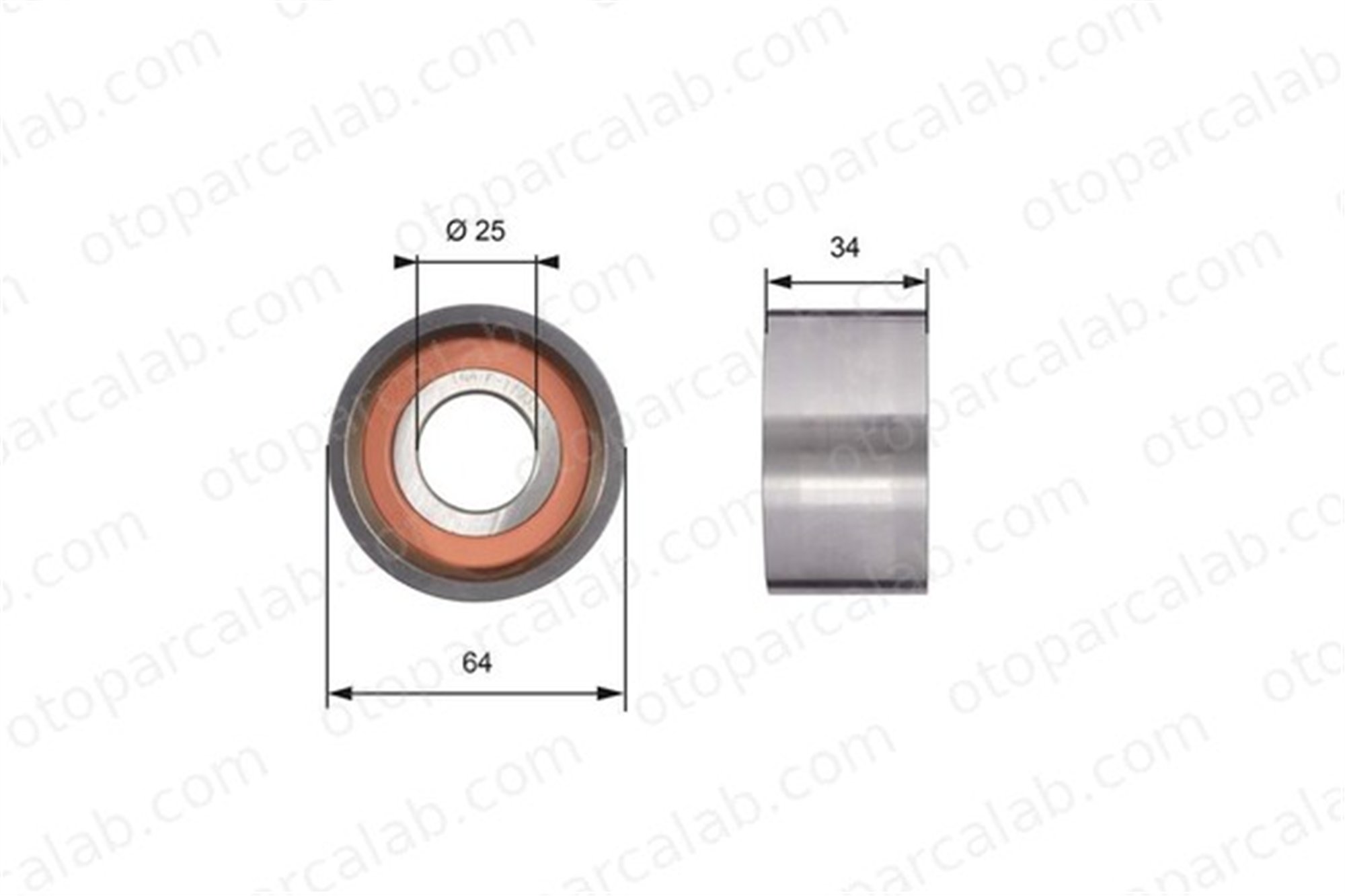 GATES T41234 Triger Gergi Rulmanı IVECO DAILY III Platform şasi DAILY III Panelvan/Van 83032 083032