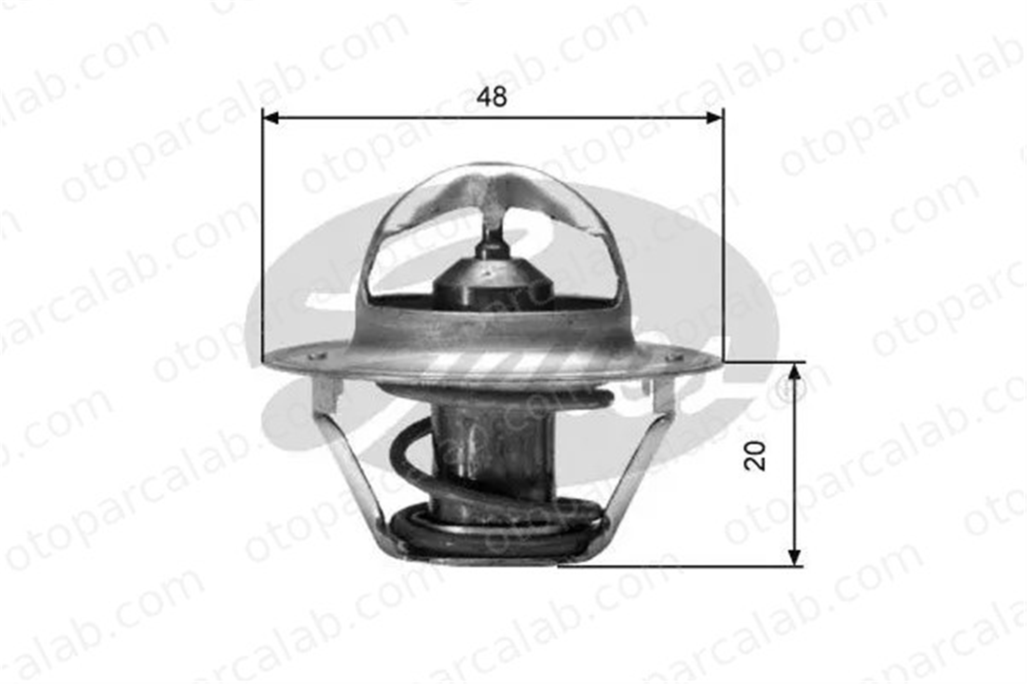 GATES TH00388G1 Termostat FORD TRANSIT Minibüs/Otobüs TRANSIT Panelvan/Van 96143939 1497689