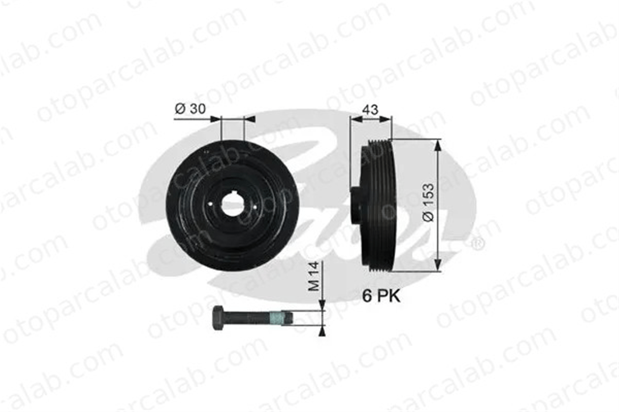 GATES TVD1005A Krank Kasnak PEUGEOT 405 II 306 Hatchback 515G3 0515.G3