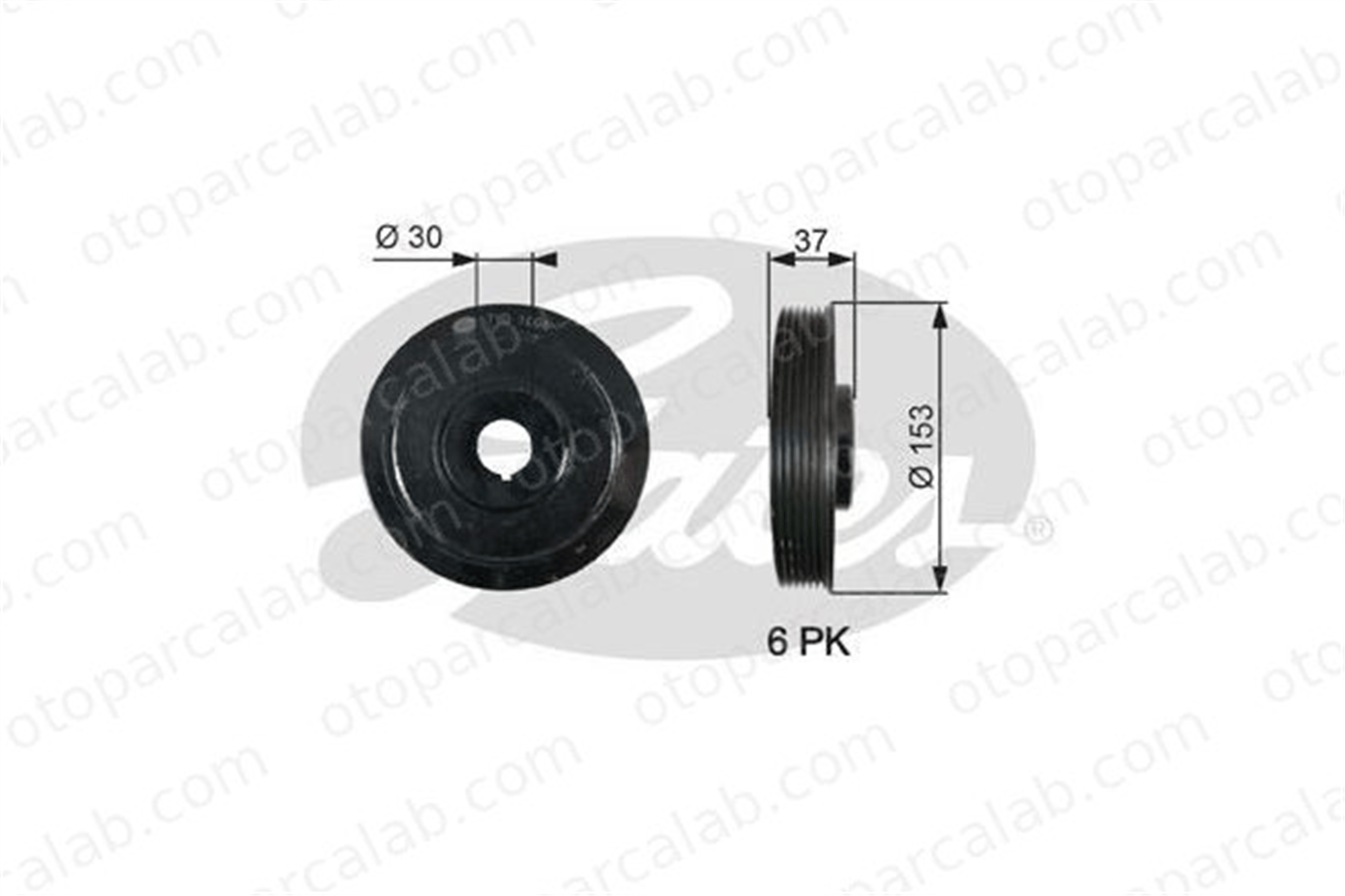 GATES TVD1006 Krank Kasnak CITROËN C8 JUMPY Panelvan/Van 515S4 515R2
