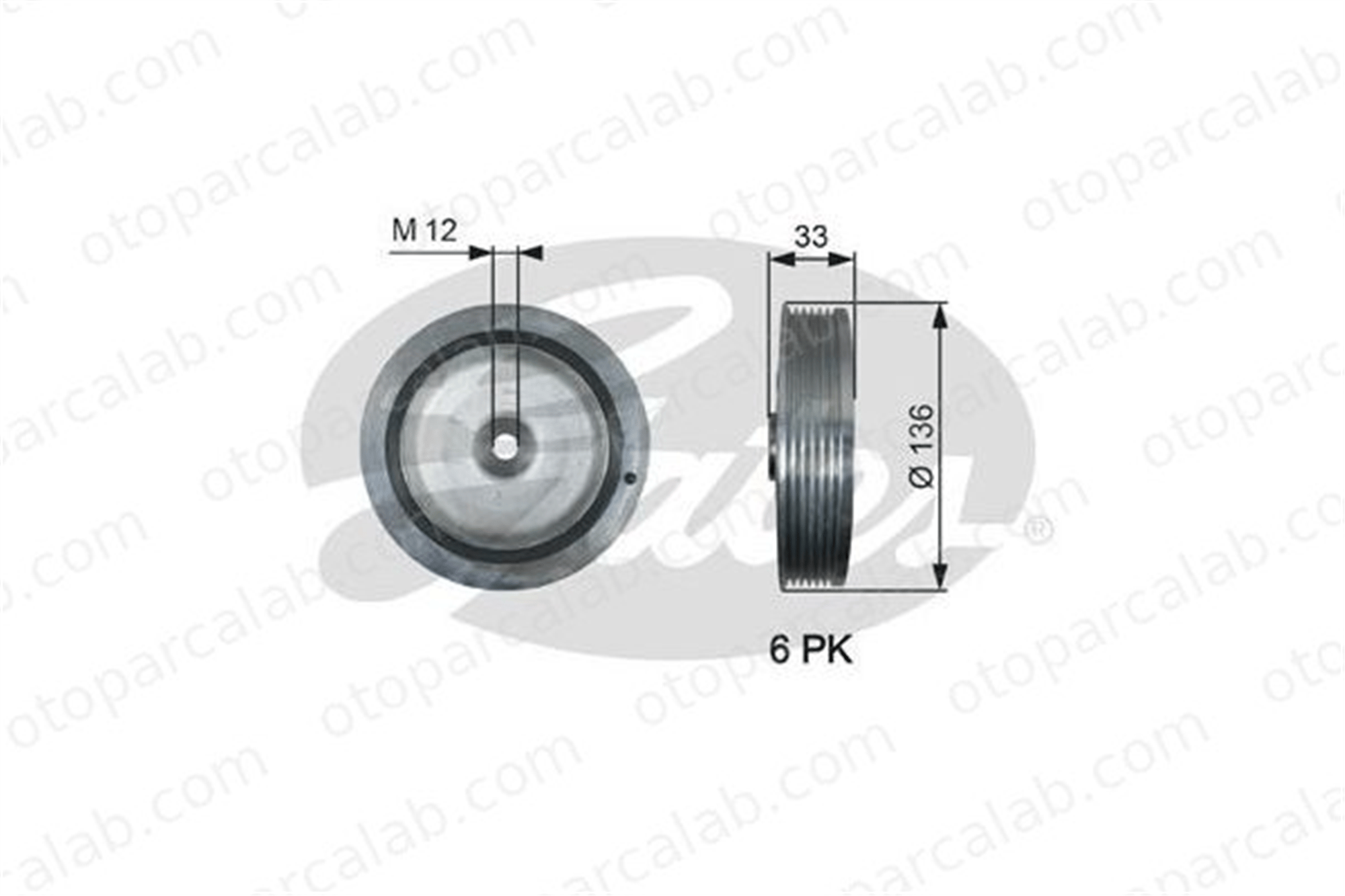 GATES TVD1008 Krank Kasnak RENAULT MEGANE I MEGANE I Classic 7700115309 7700110329