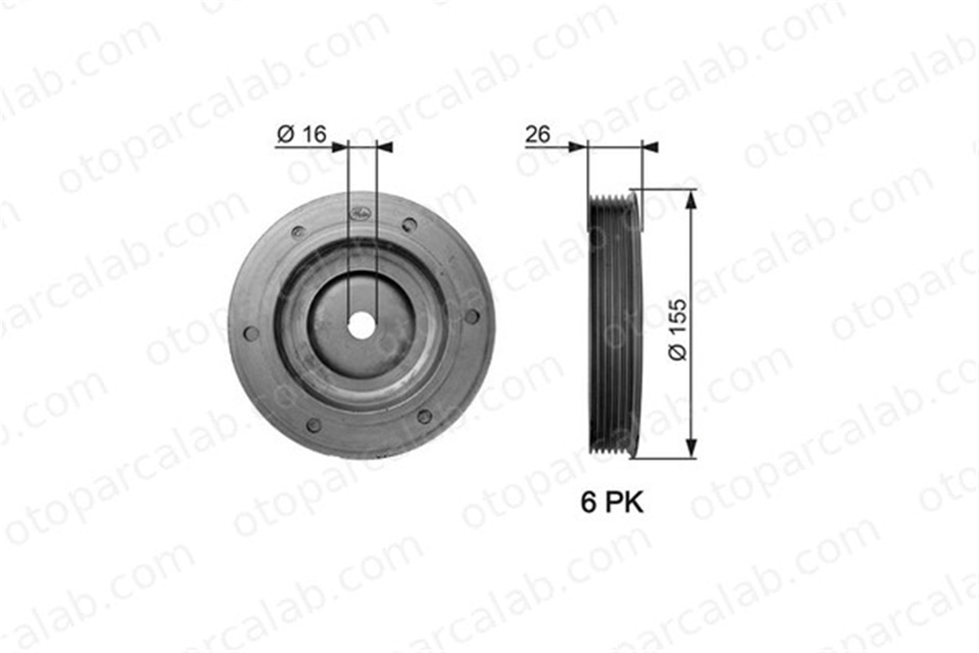 GATES TVD1020 Krank Kasnak FORD GALAXY II FIAT ULYSSE 515V9 0515.V9