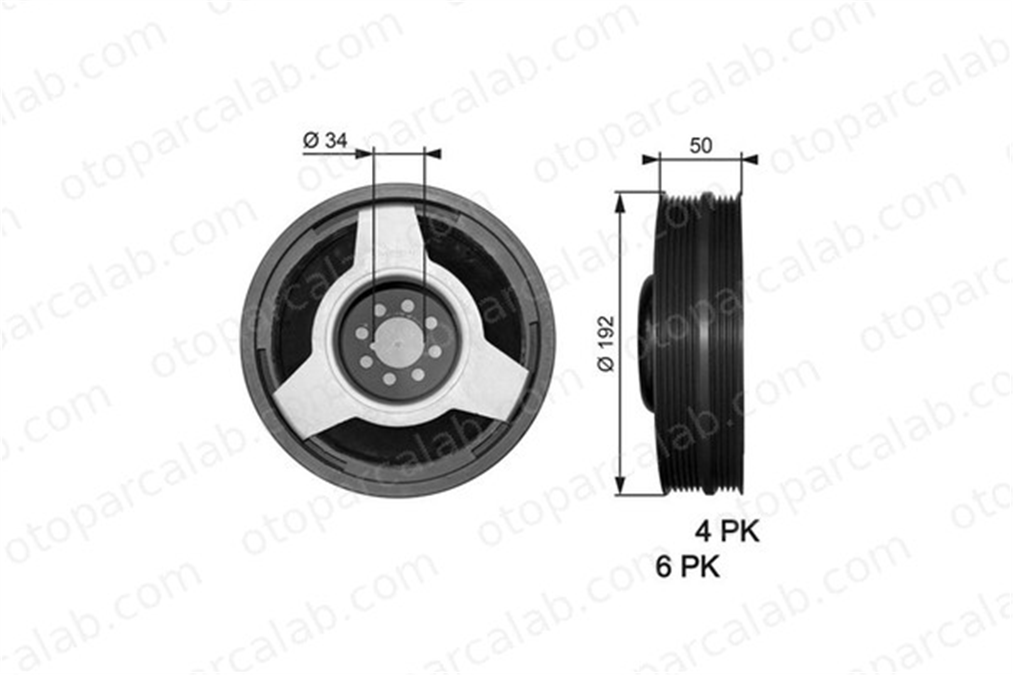 GATES TVD1030 Krank Kasnak AUDI A6 C5 A6 C5 Avant 59105251AC 059105251AC